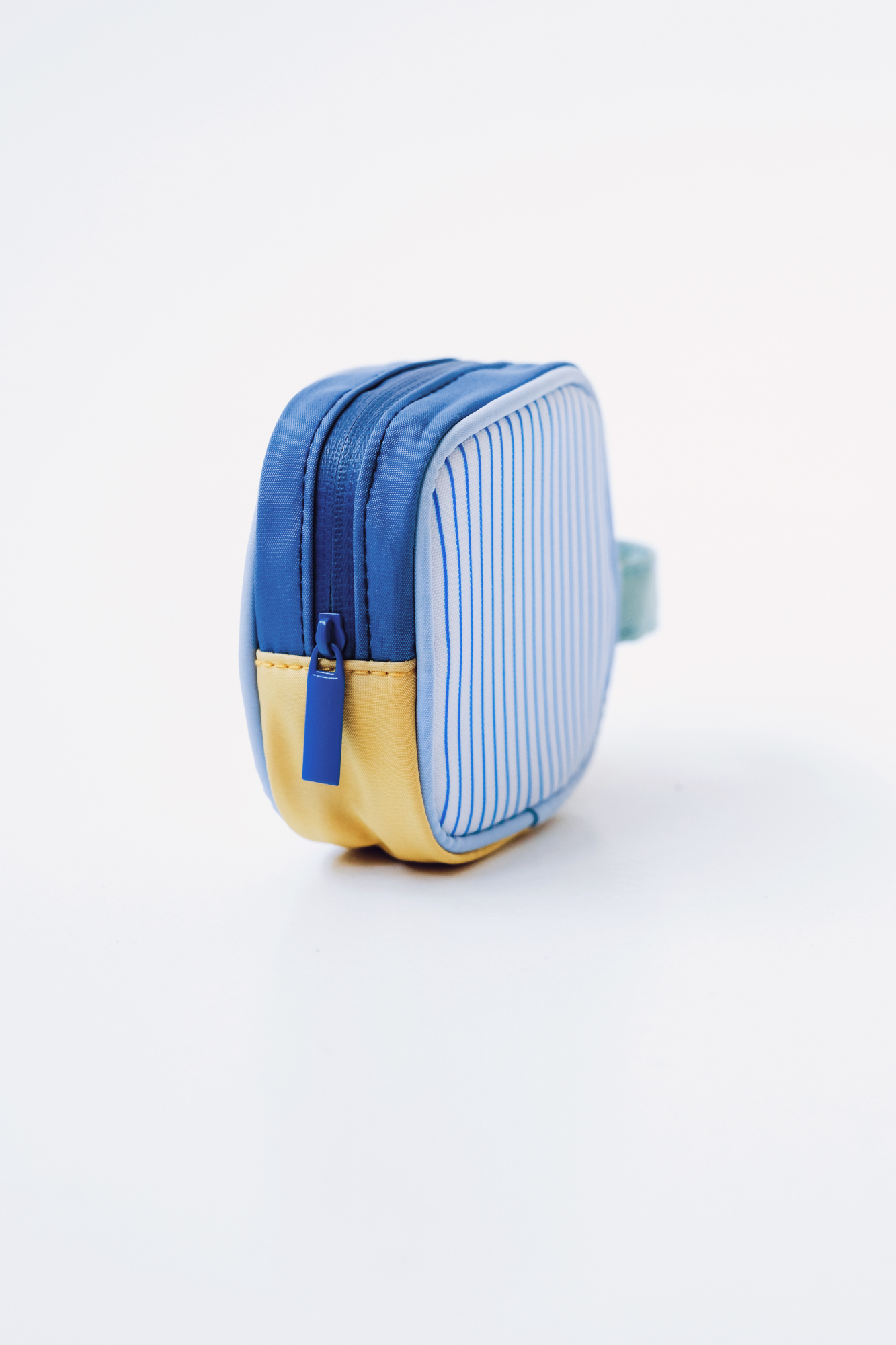 Personalisable Cobalt Stripe Block Pouch