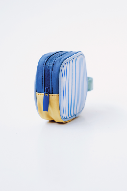 Personalisable Cobalt Stripe Block Pouch
