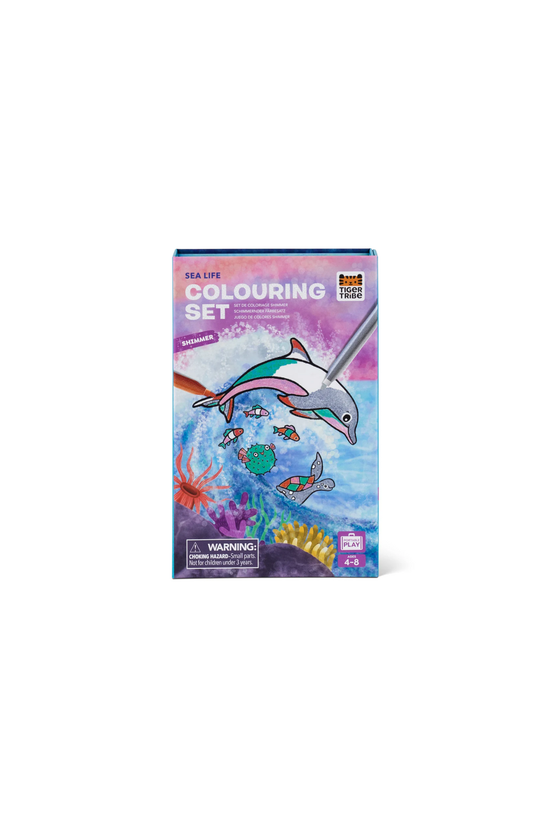 TIGER TRIBE SHIMMER COLOURING SET - SEA LIFE