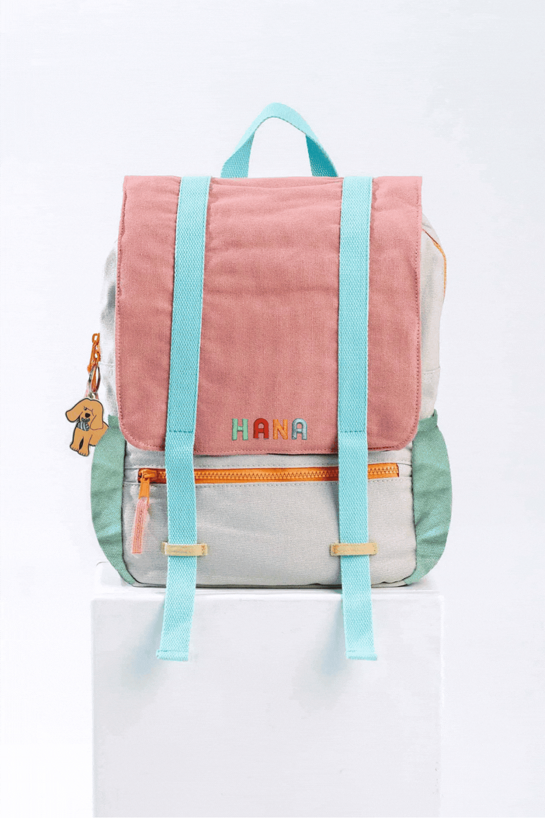 Personalisable 365 Backpack Pink Colour Block