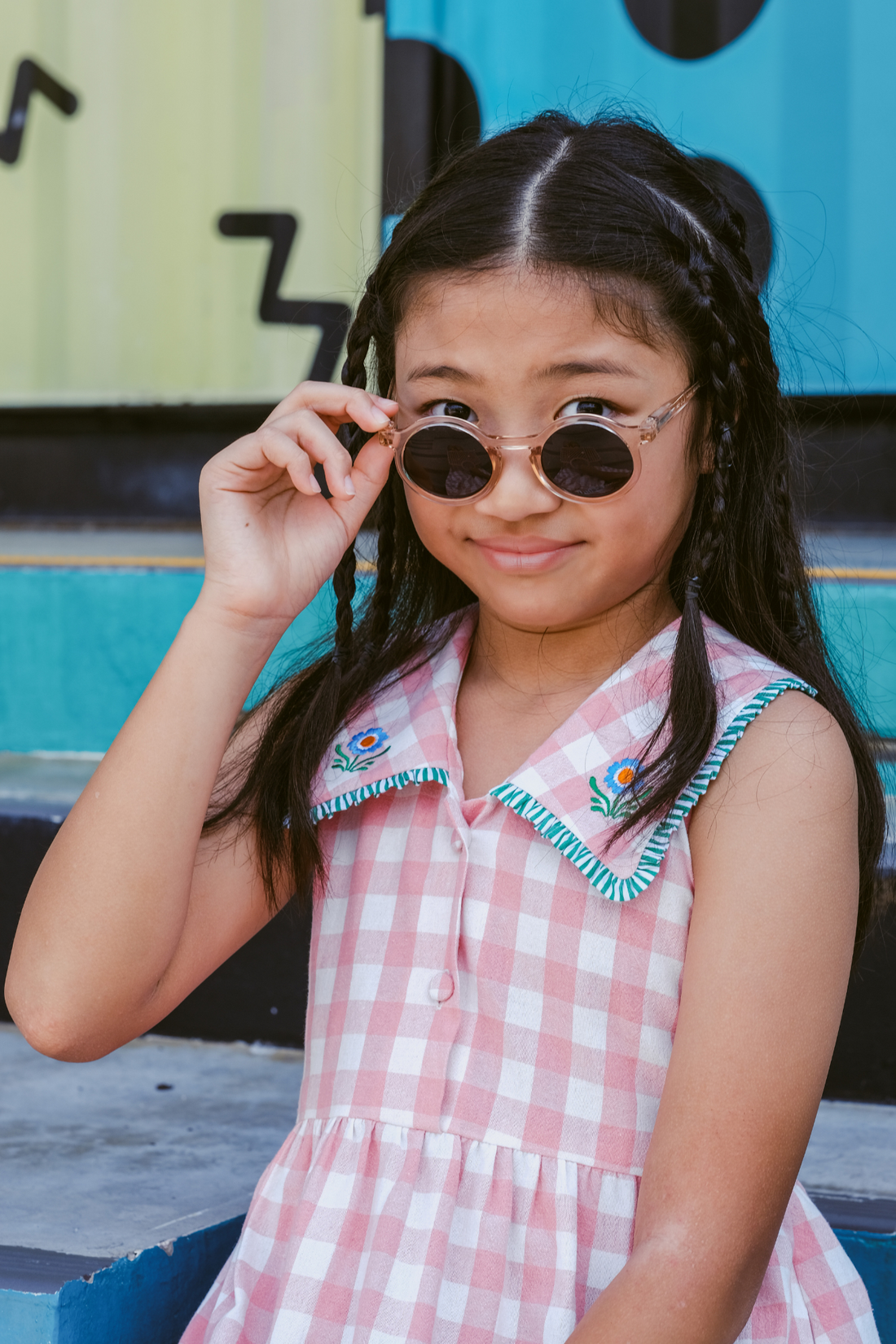 Pink Check Harper Dress