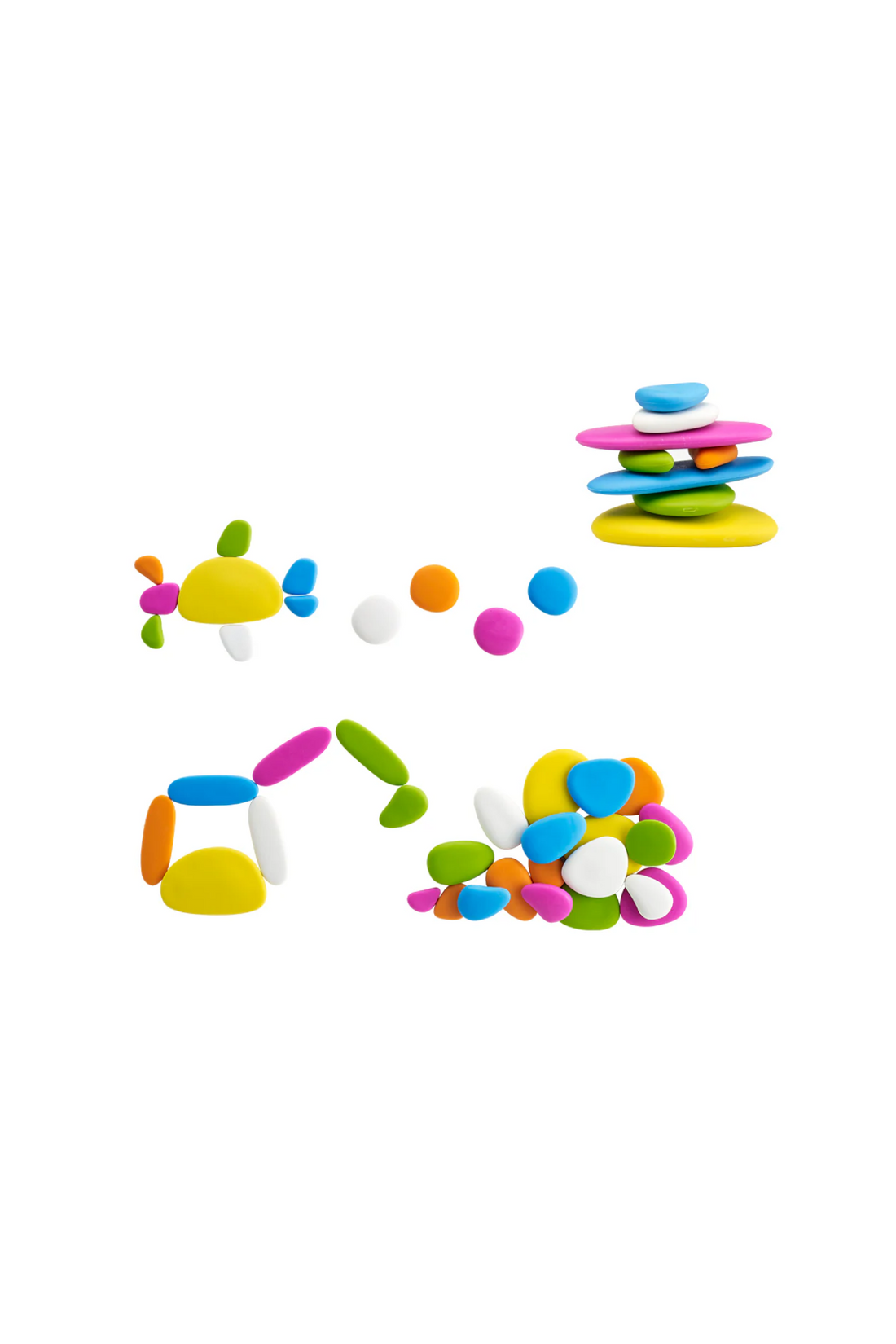 Edx Fluro Rainbow Pebbles Activity Set