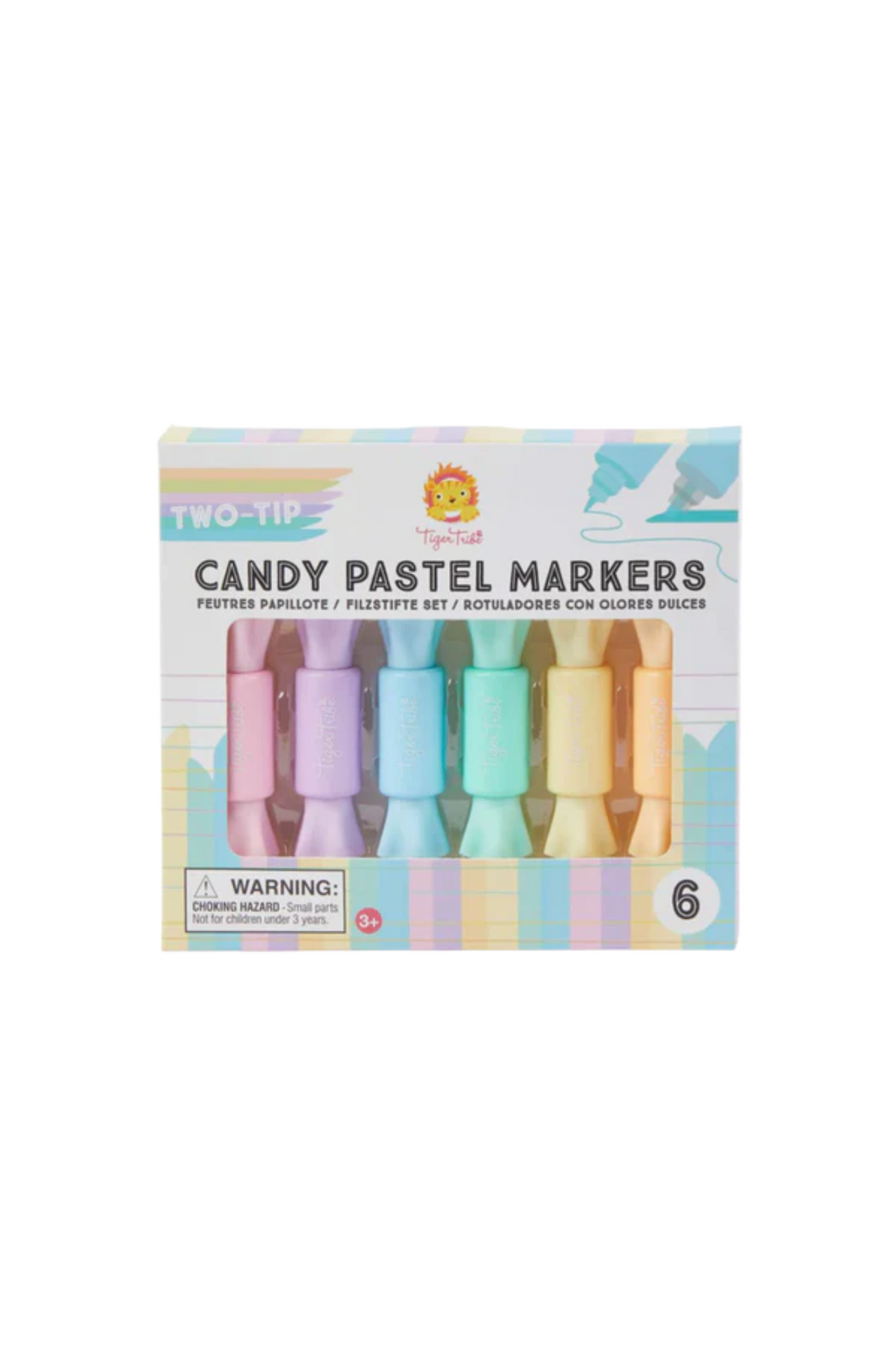 TIGER TRIBE TWO TIP CANDY PASTEL MARKERS