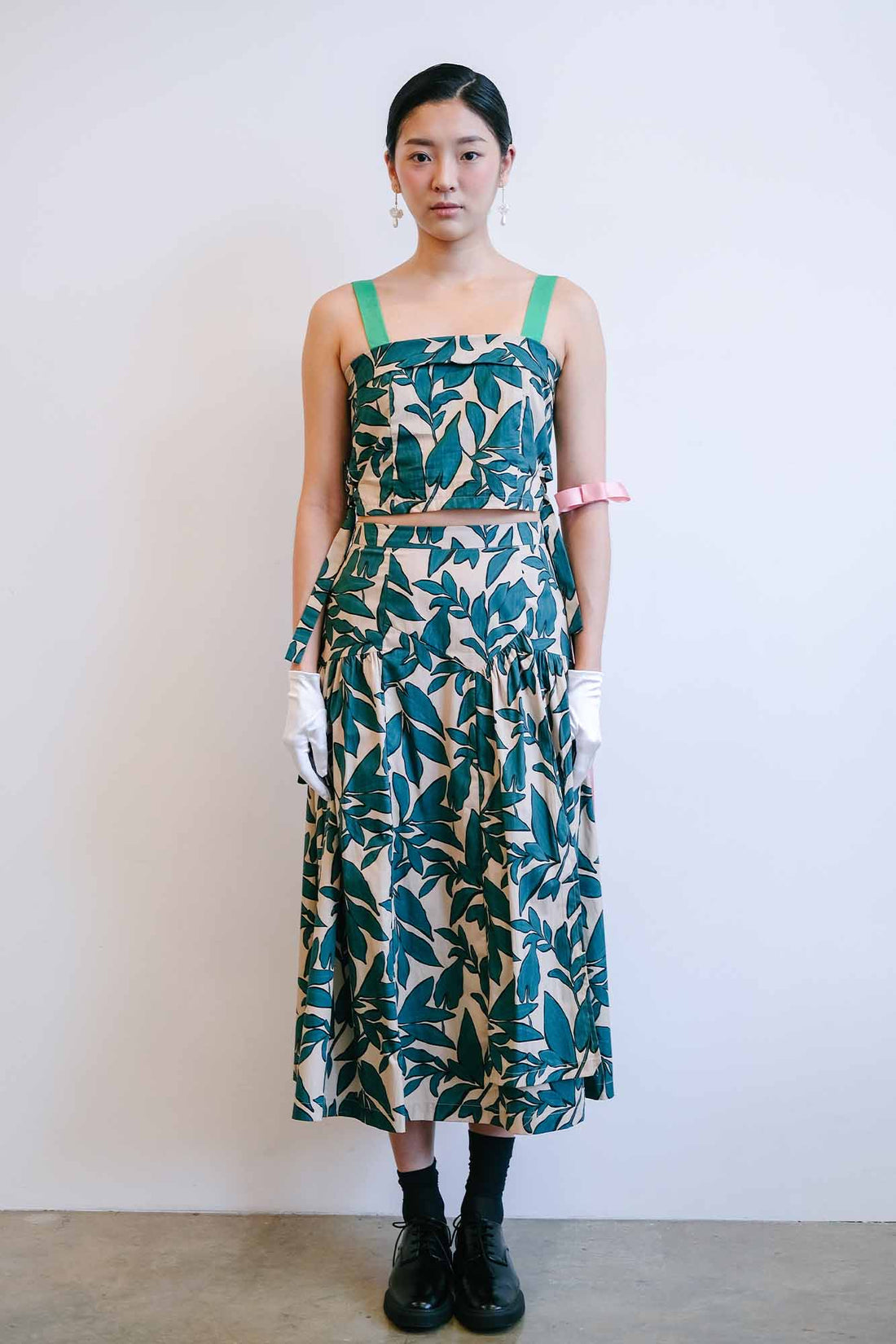 Banana Palm Paneled Skirt