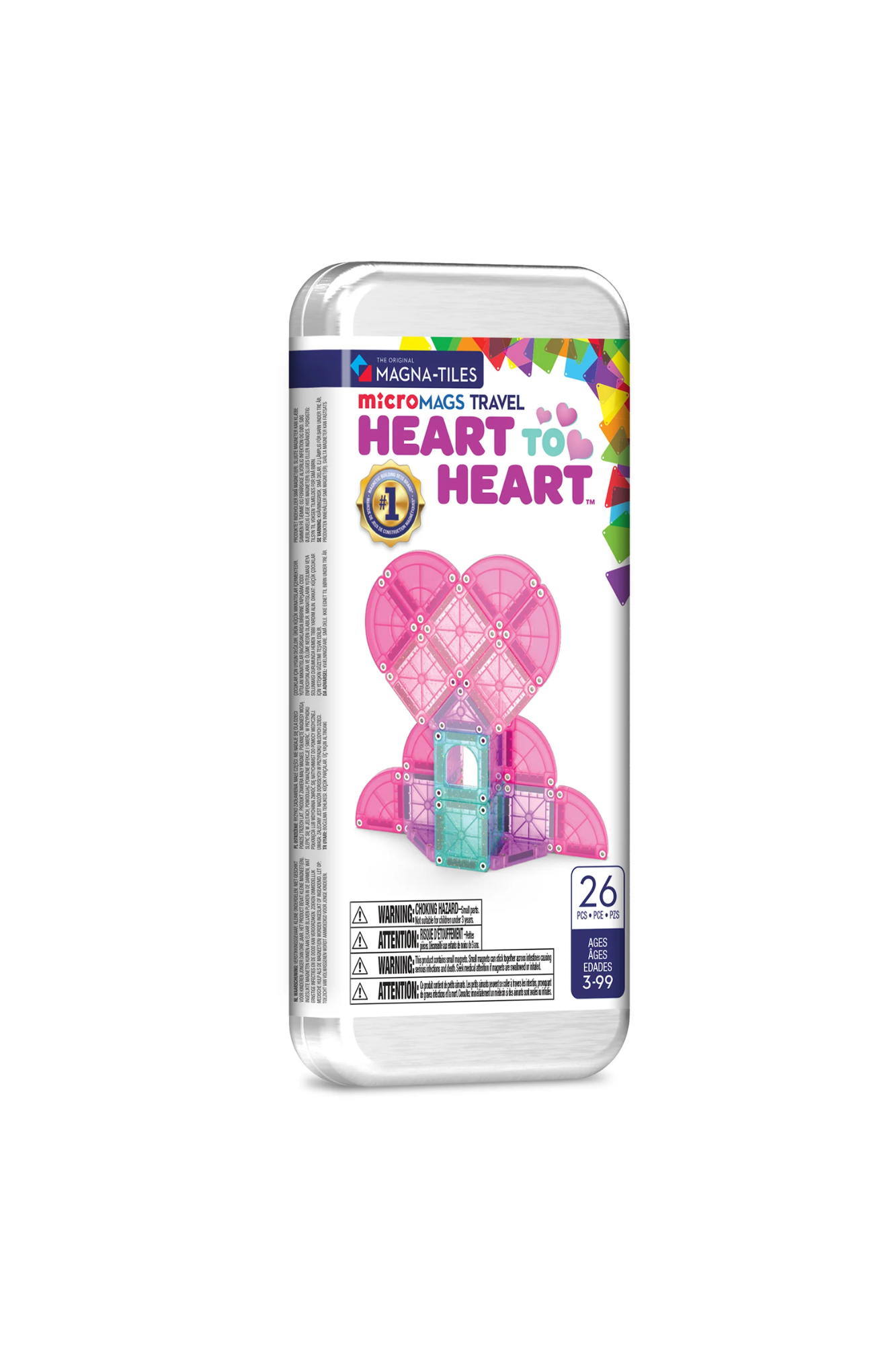 MAGNA-TILES  Heart to Heart 26 pieces Travel Set