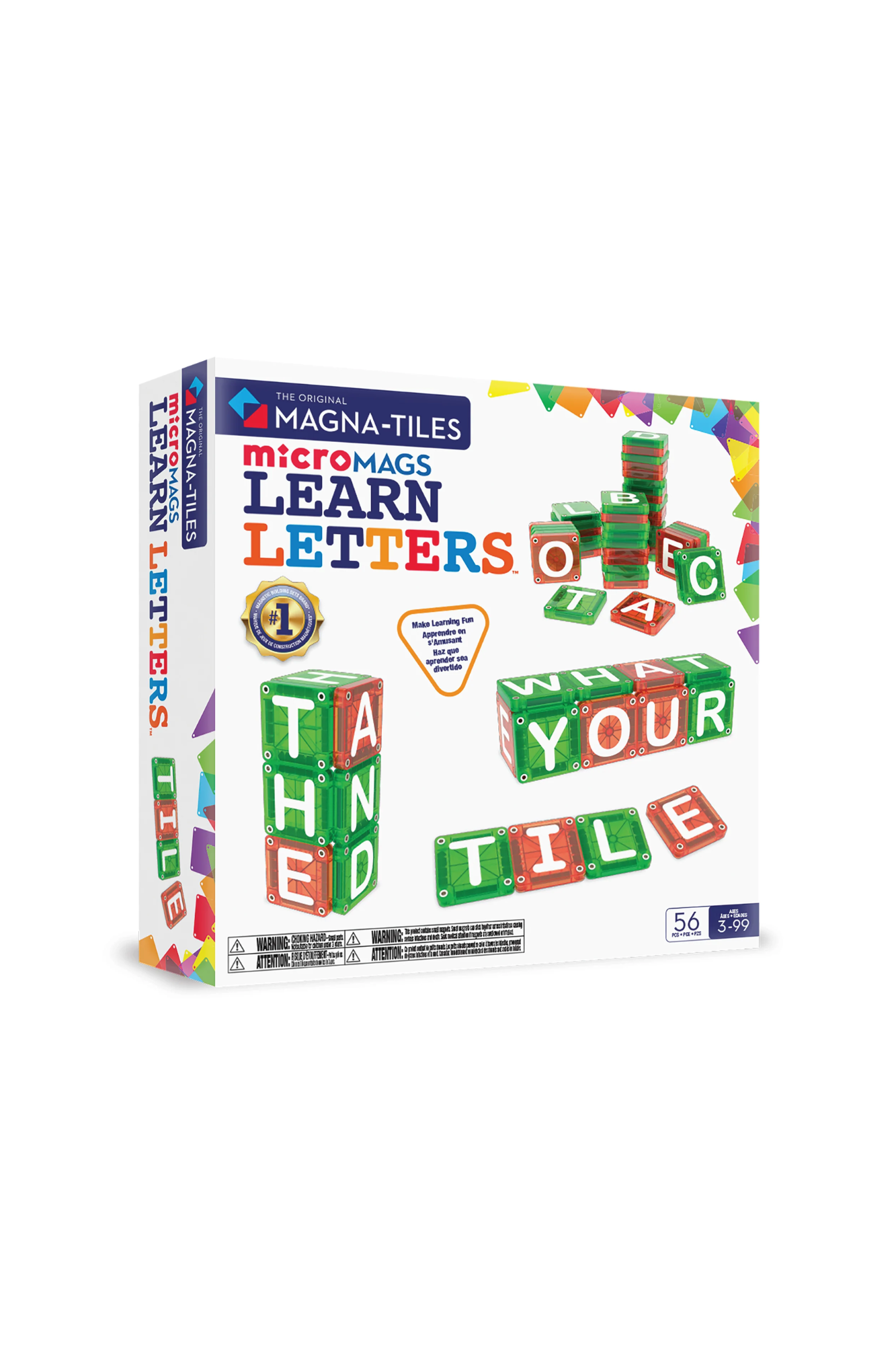 MAGNA-TILES Learn Letters - 56 pieces set