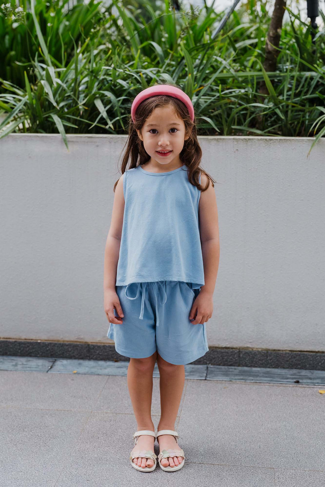 Cornflower Blue Boxy Tank & Shorts Set