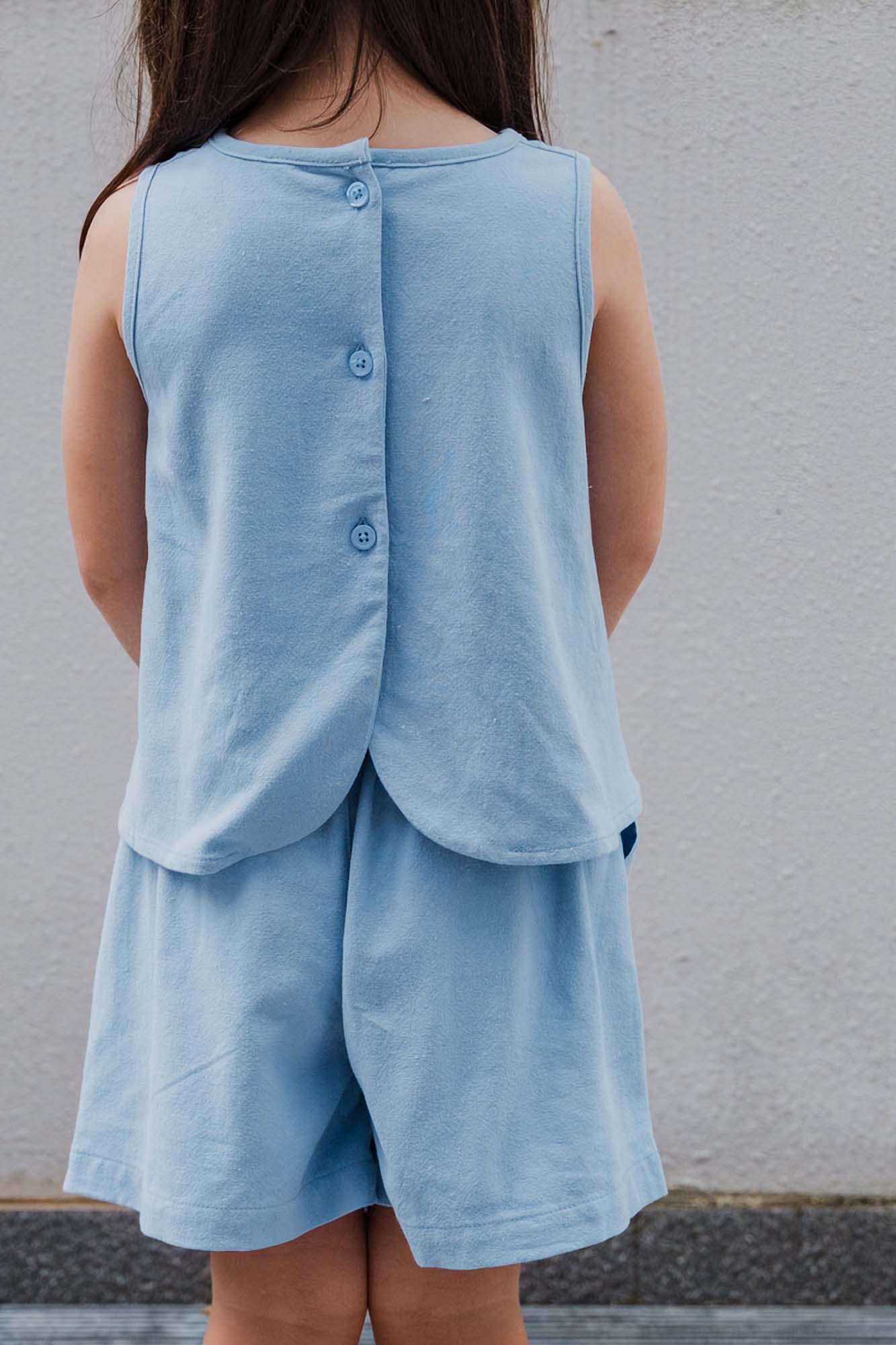 Cornflower Blue Boxy Tank &amp; Shorts Set