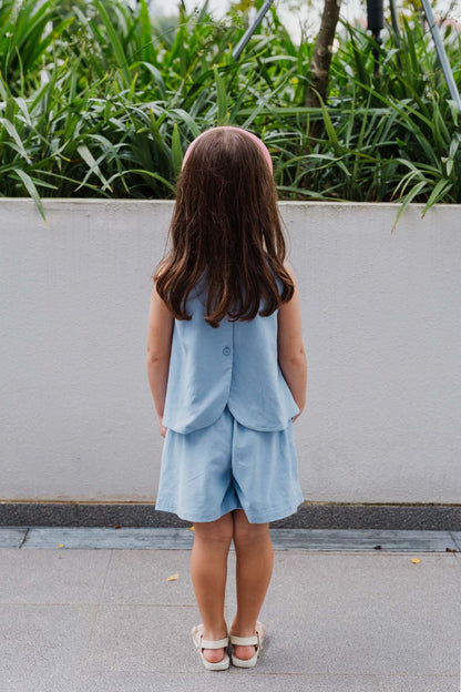 Cornflower Blue Boxy Tank &amp; Shorts Set