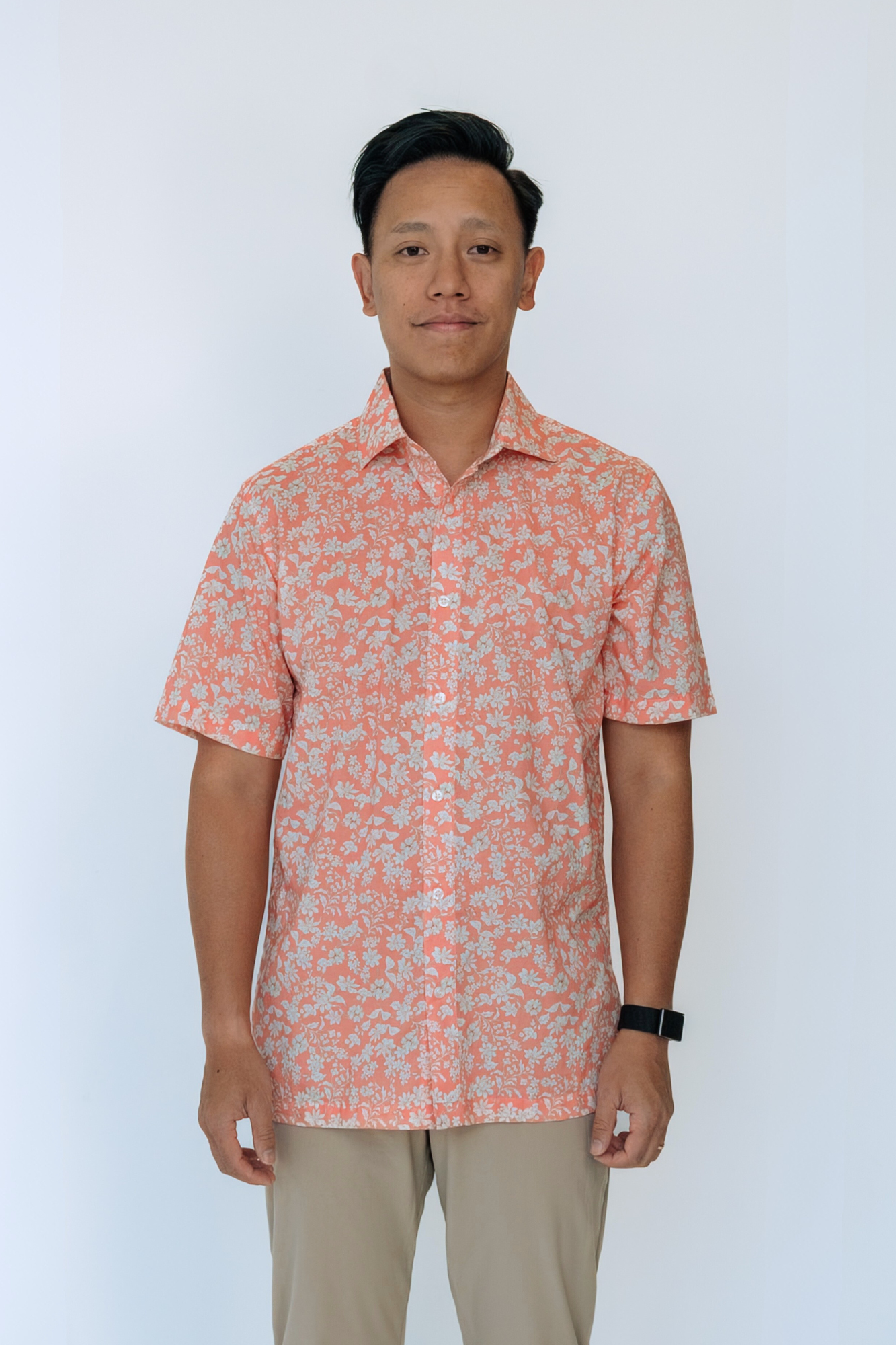 Rose Quartz Mens Collared Shirt