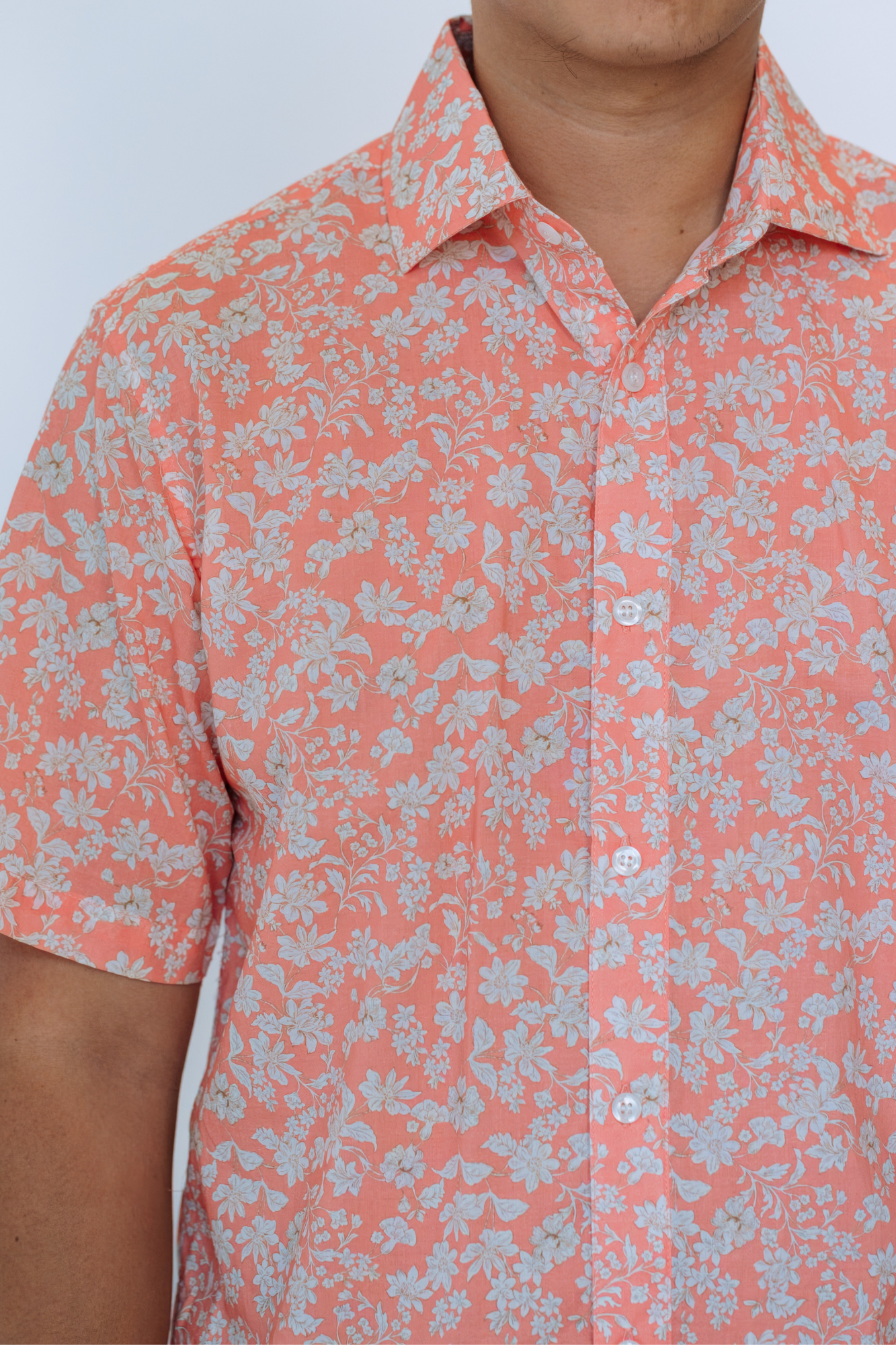 Rose Quartz Mens Collared Shirt