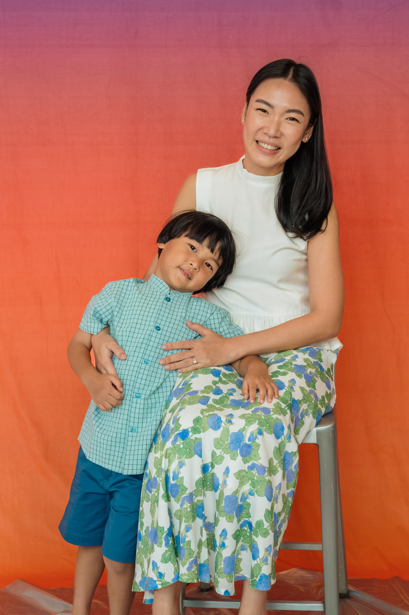 Agean Rose Asymmetrical Skirt