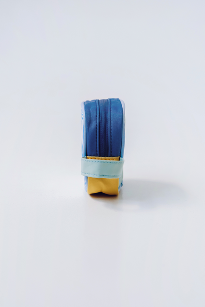 Personalisable Cobalt Stripe Block Pouch