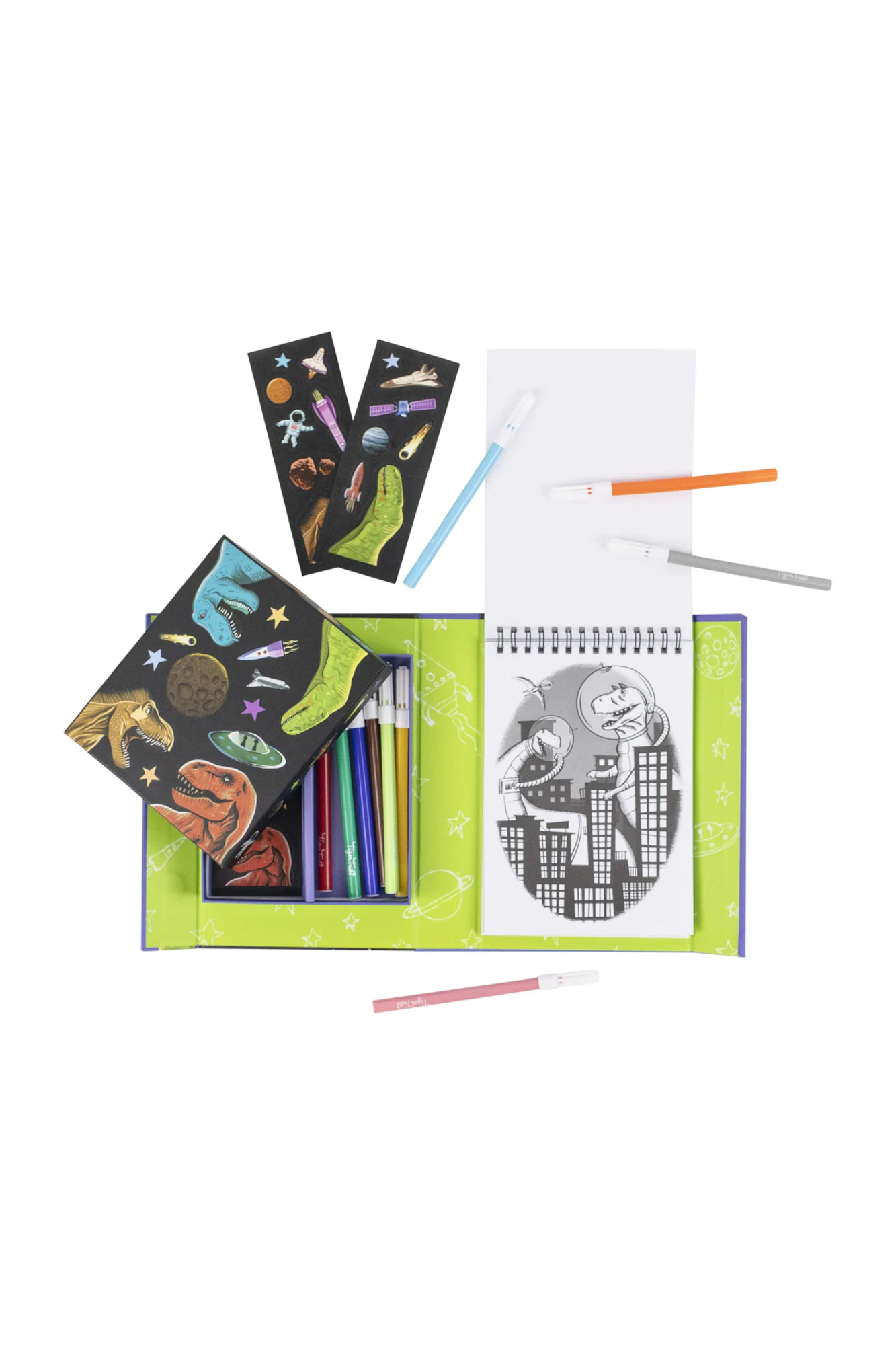 TIGER TRIBE COLOURING SET - DINOS IN SPACE