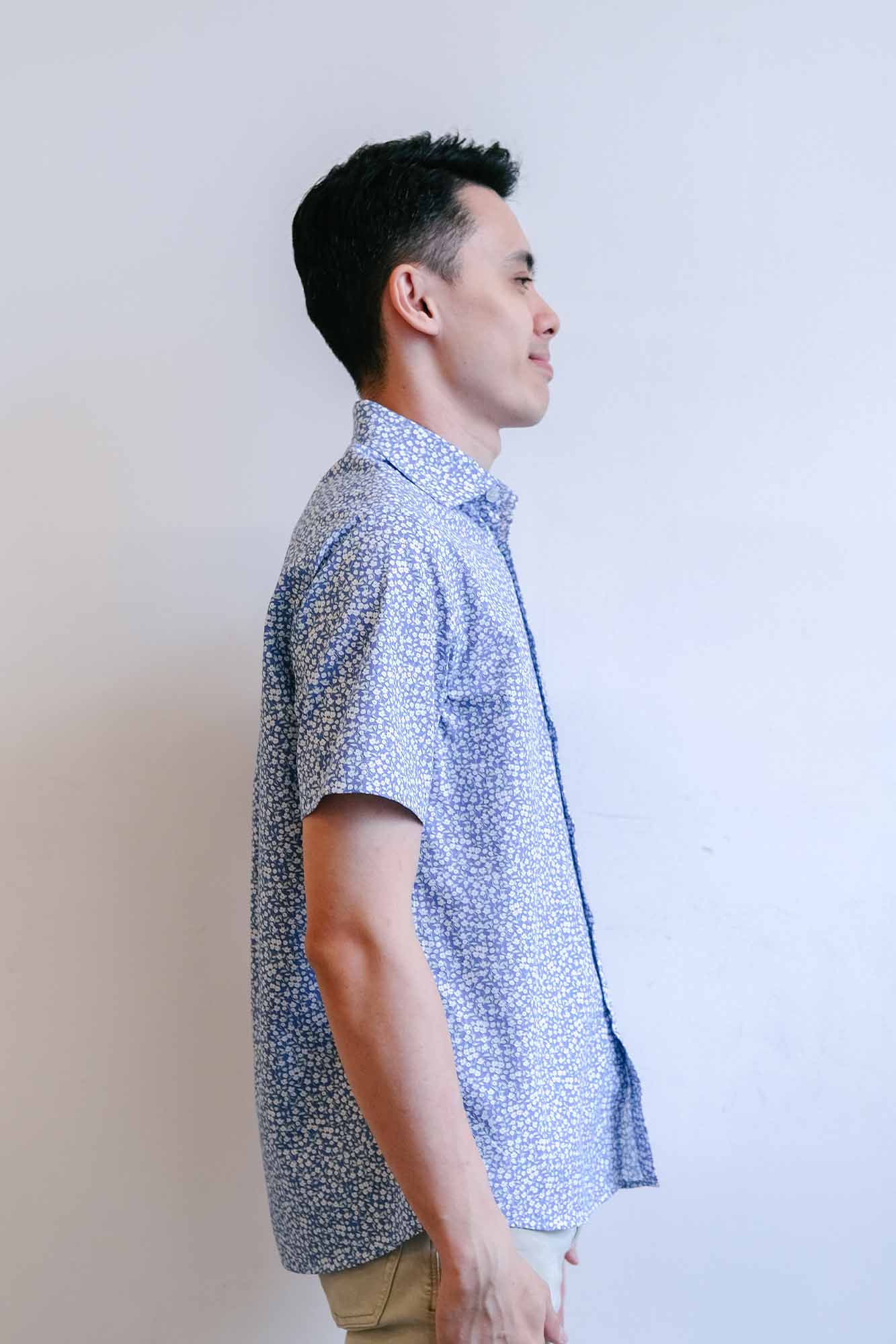 Blue Hyacinth Mens Collared Shirt