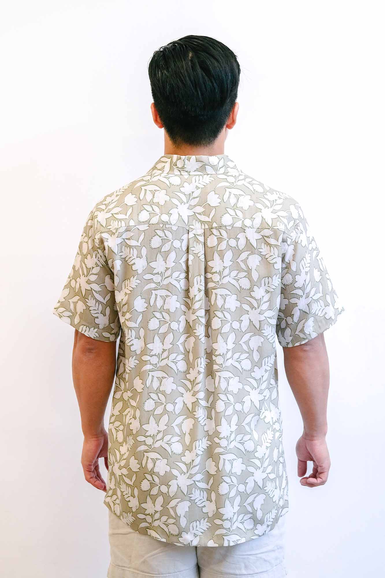 Beige Tropic Mens Hawaiian Shirt