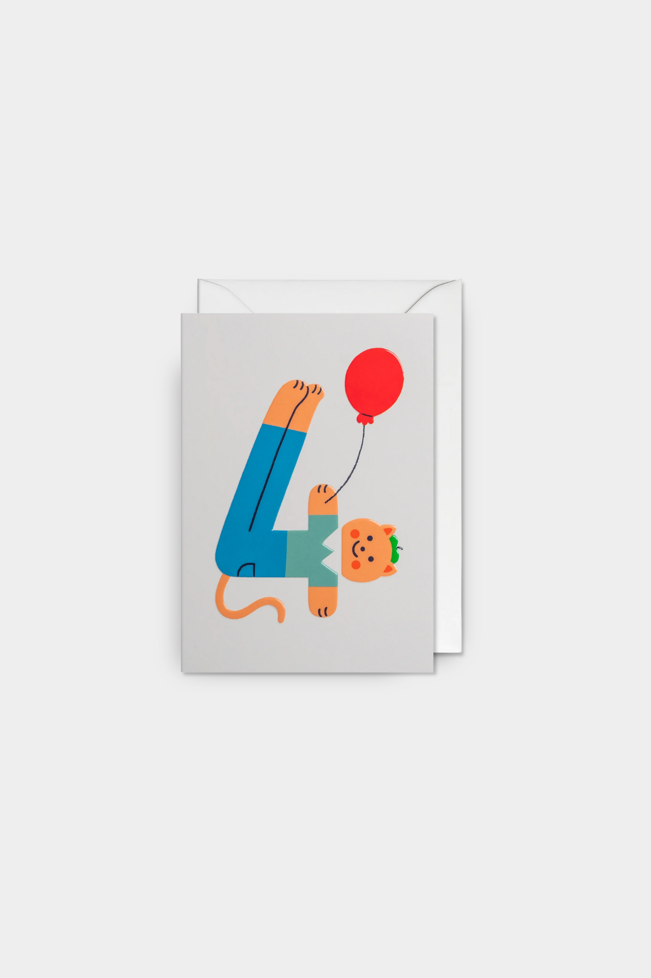 Four Today Cat Greeting Card