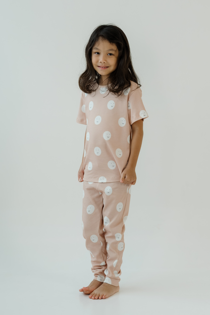 Happy Moon Beige Pyjamas Top &amp; Pants Set
