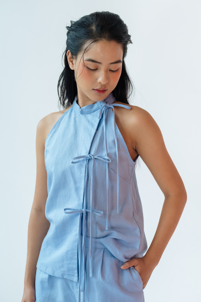 Tourmaline Halter Top &amp; Flared Pants Set