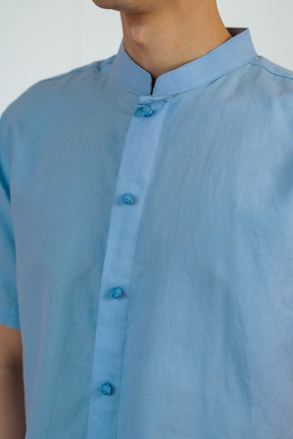 Tourmaline Mens Mandarin Shirt