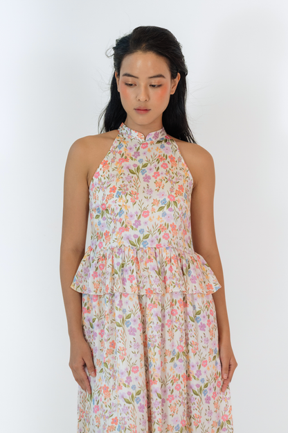 Blush Spring Halter Cheongsam