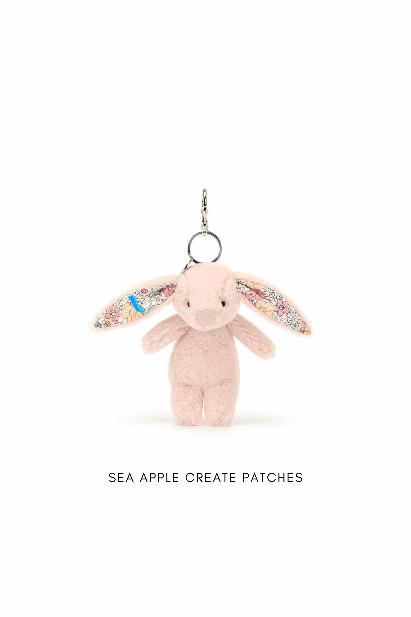 Personalisable Jellycat Blossom Bunny Bag Charm Blush