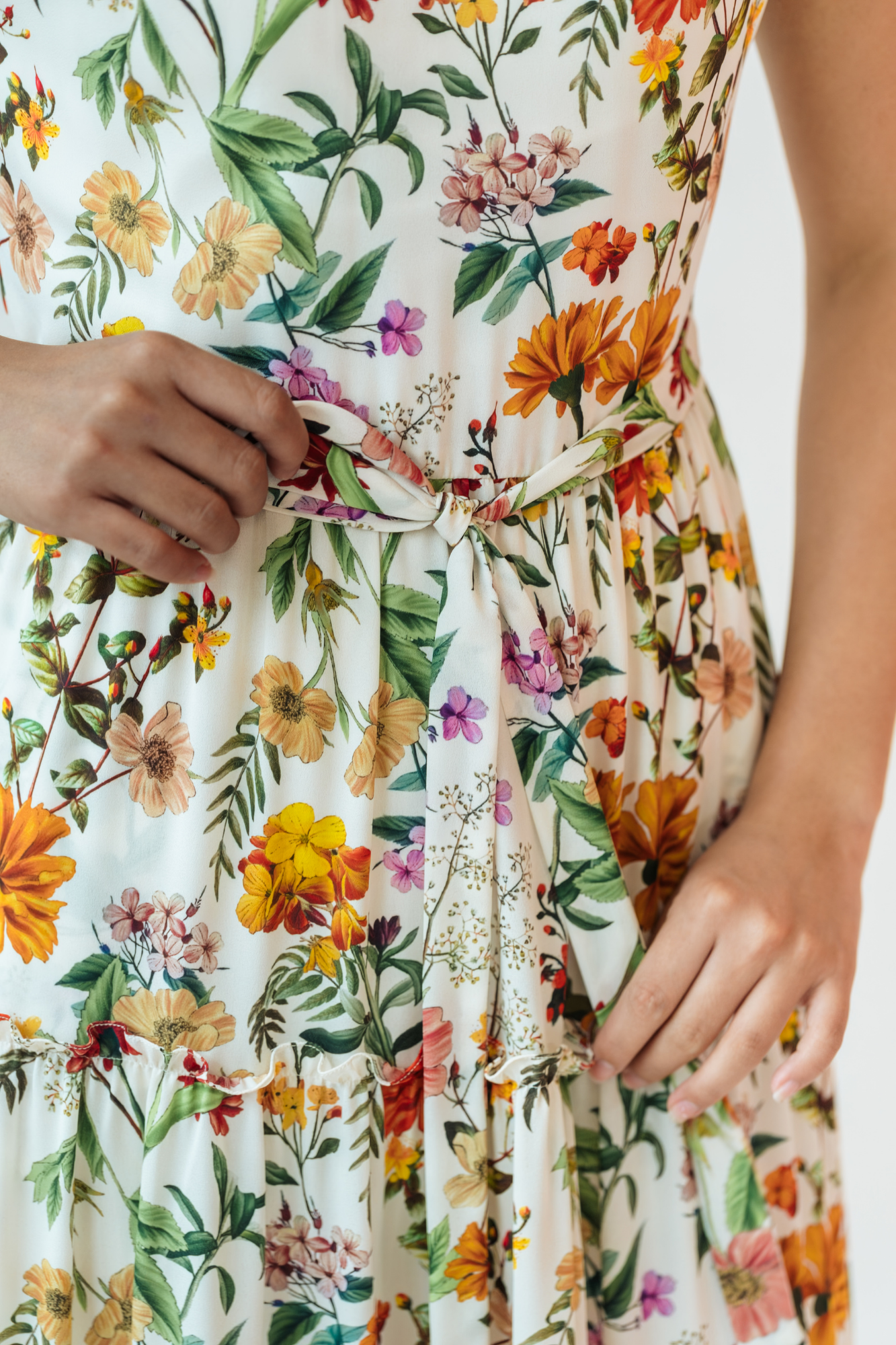 Ochre Glow Tiered Maxi Dress