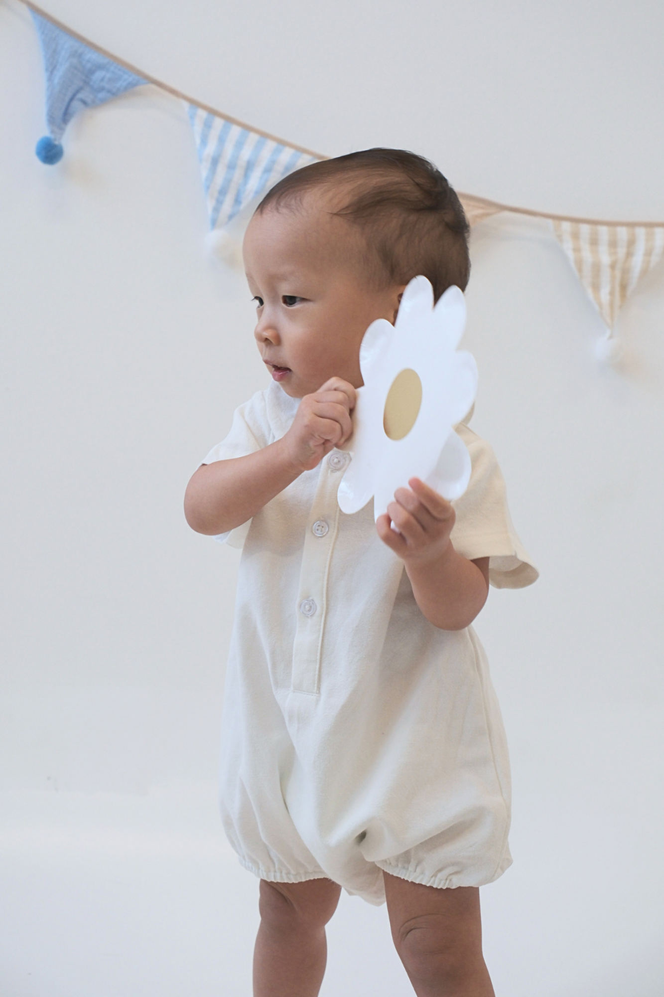 Ecru Peter Pan Romper