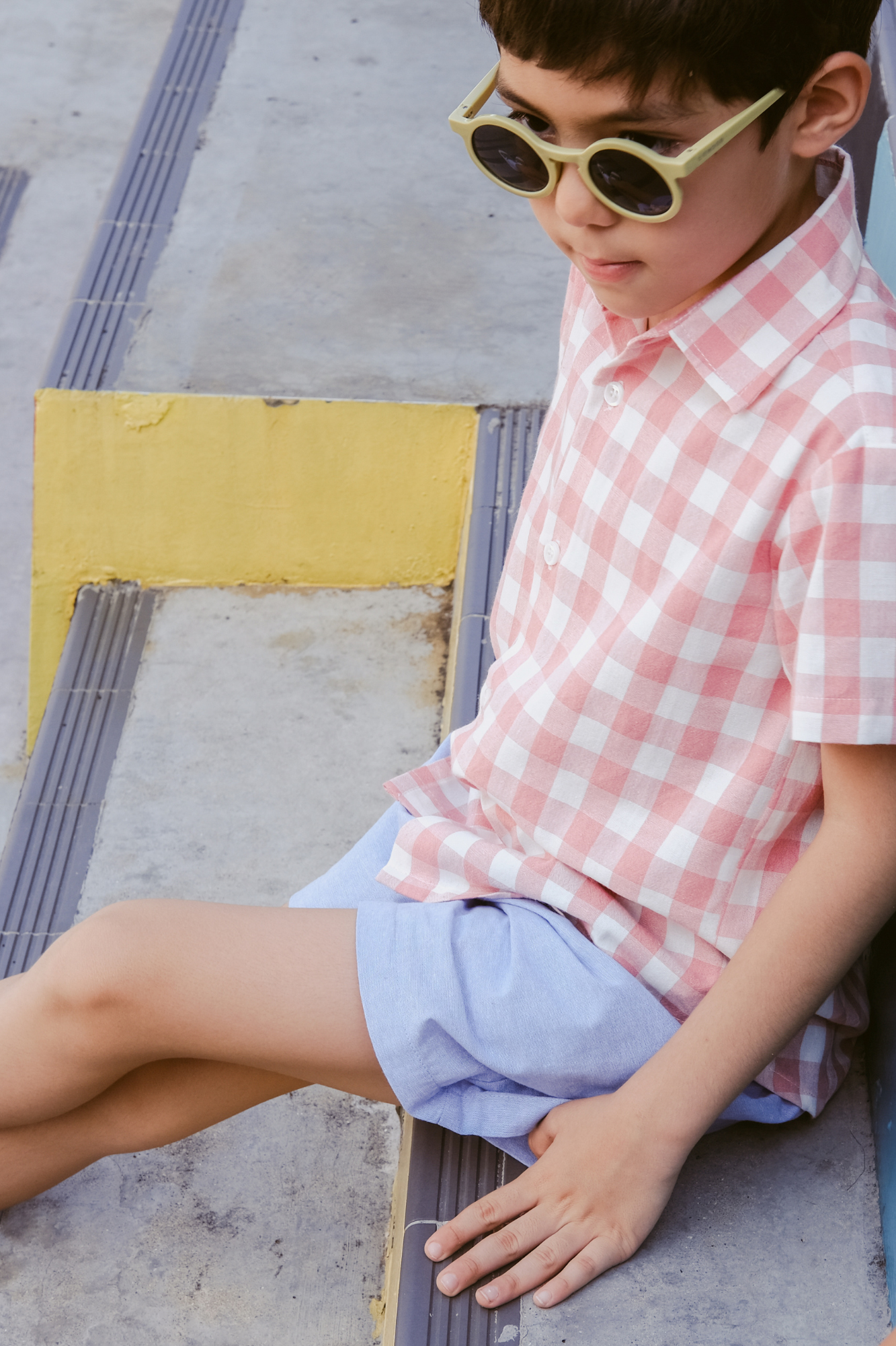 Pink Check Collared Shirt