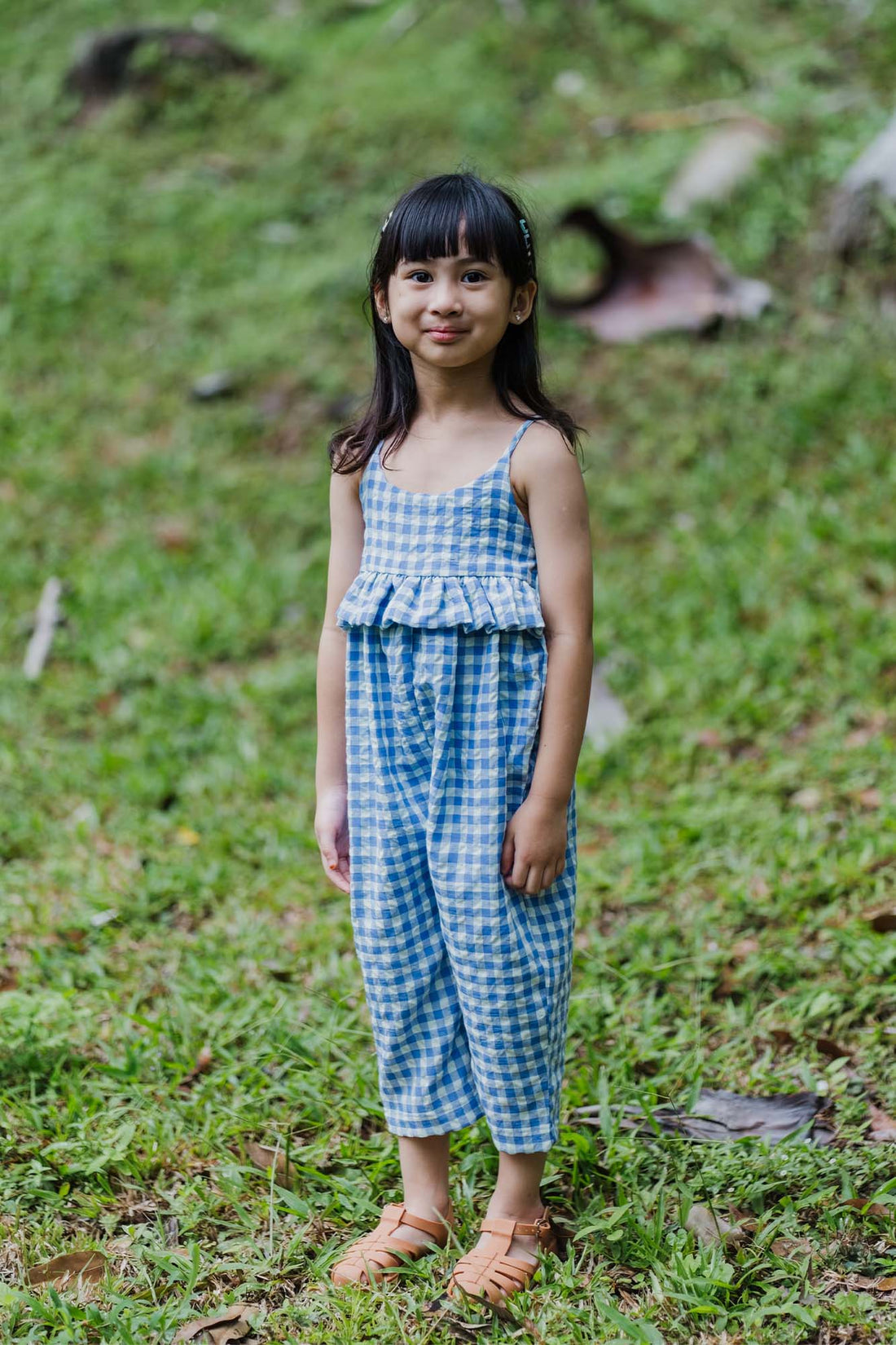 Blue Plaid Maya Jumpsuit