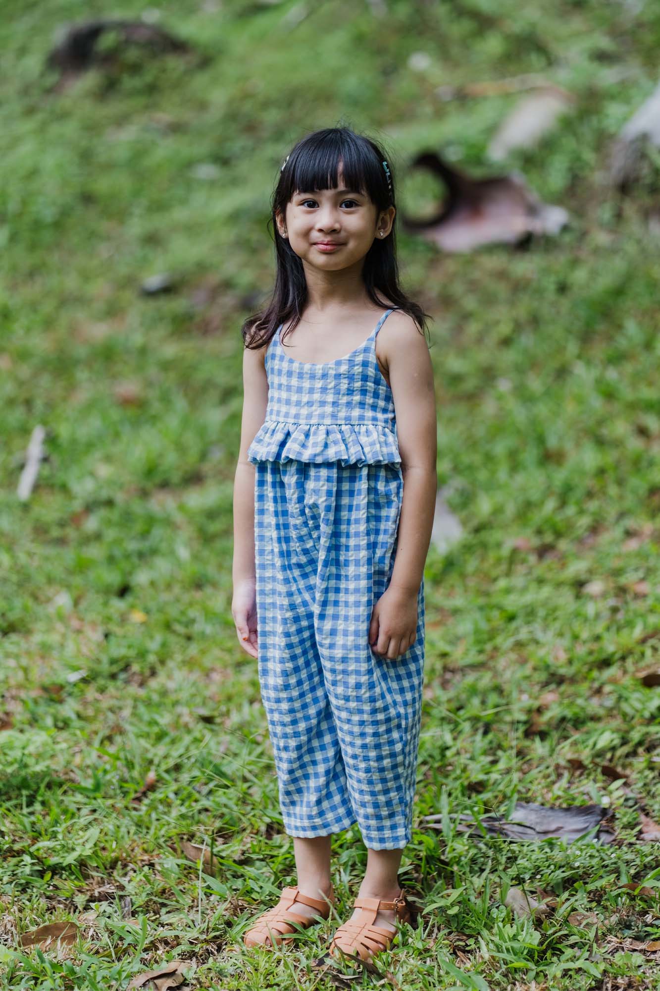 Blue Plaid Maya Jumpsuit
