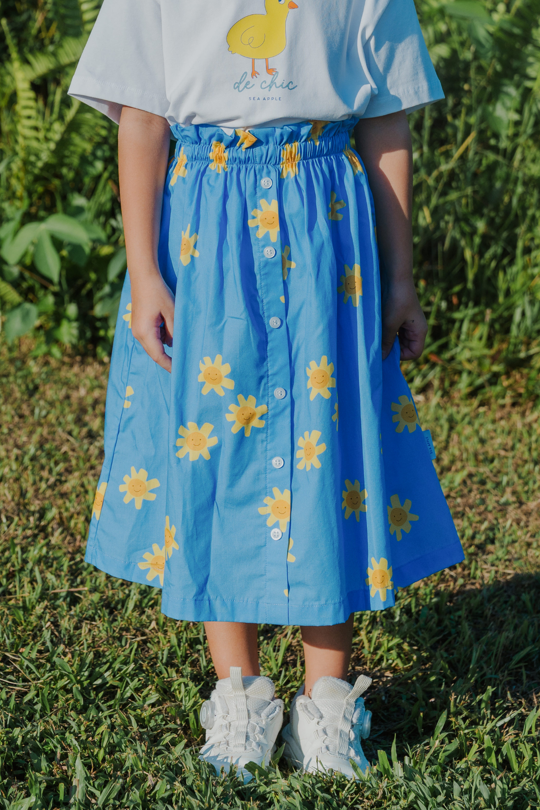 Sunshine Paperbag Midi Skirt