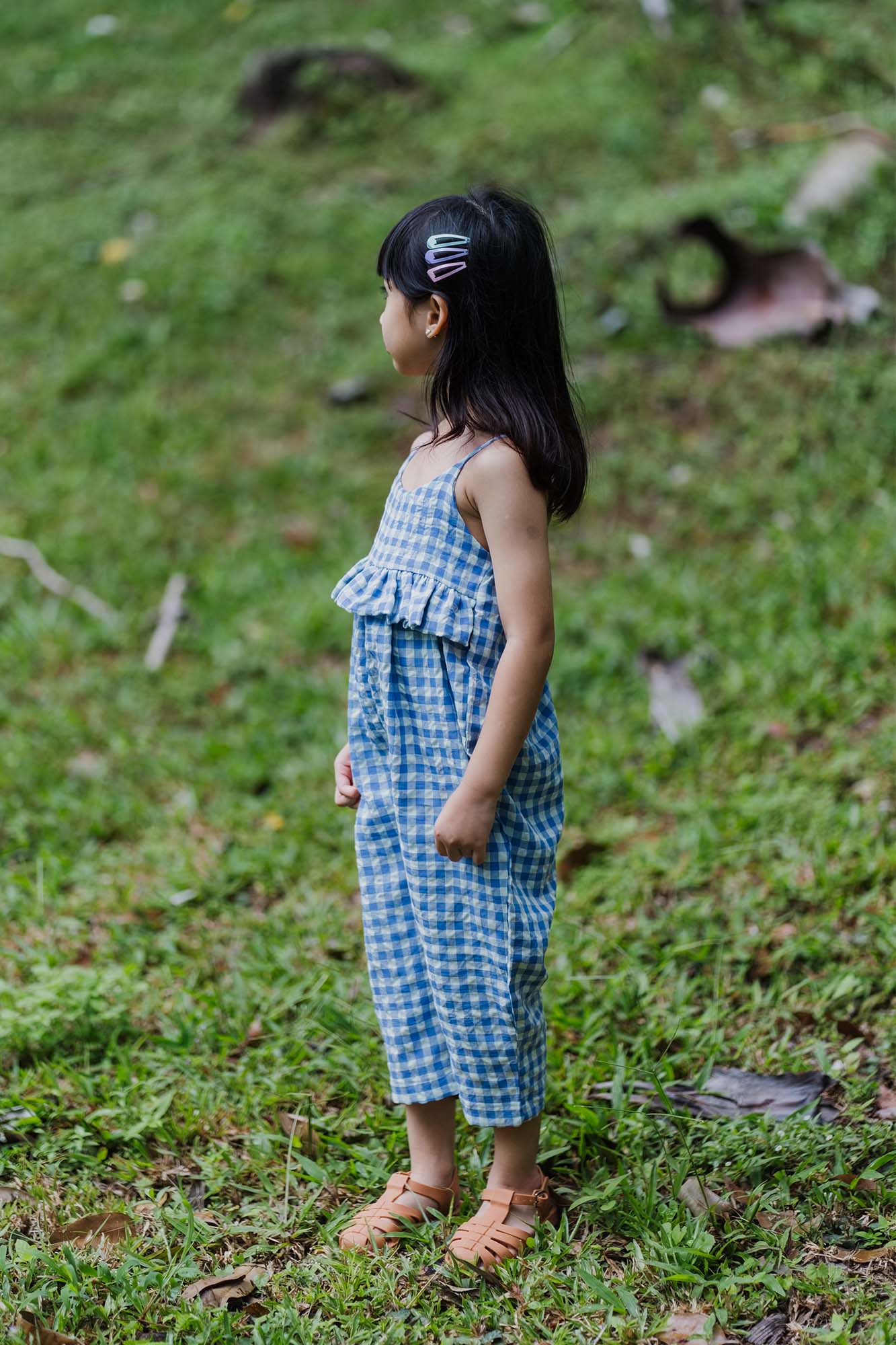 Blue Plaid Maya Jumpsuit