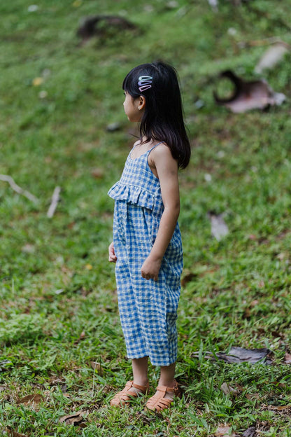 Blue Plaid Maya Jumpsuit