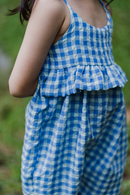 Blue Plaid Maya Jumpsuit