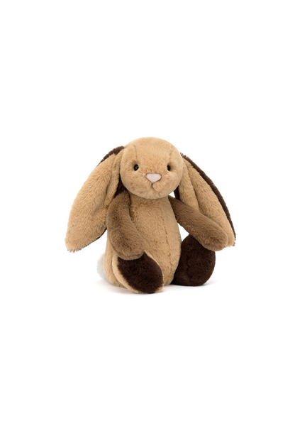Personalisable Jellycat Bashful Bunny Patchwork Brown