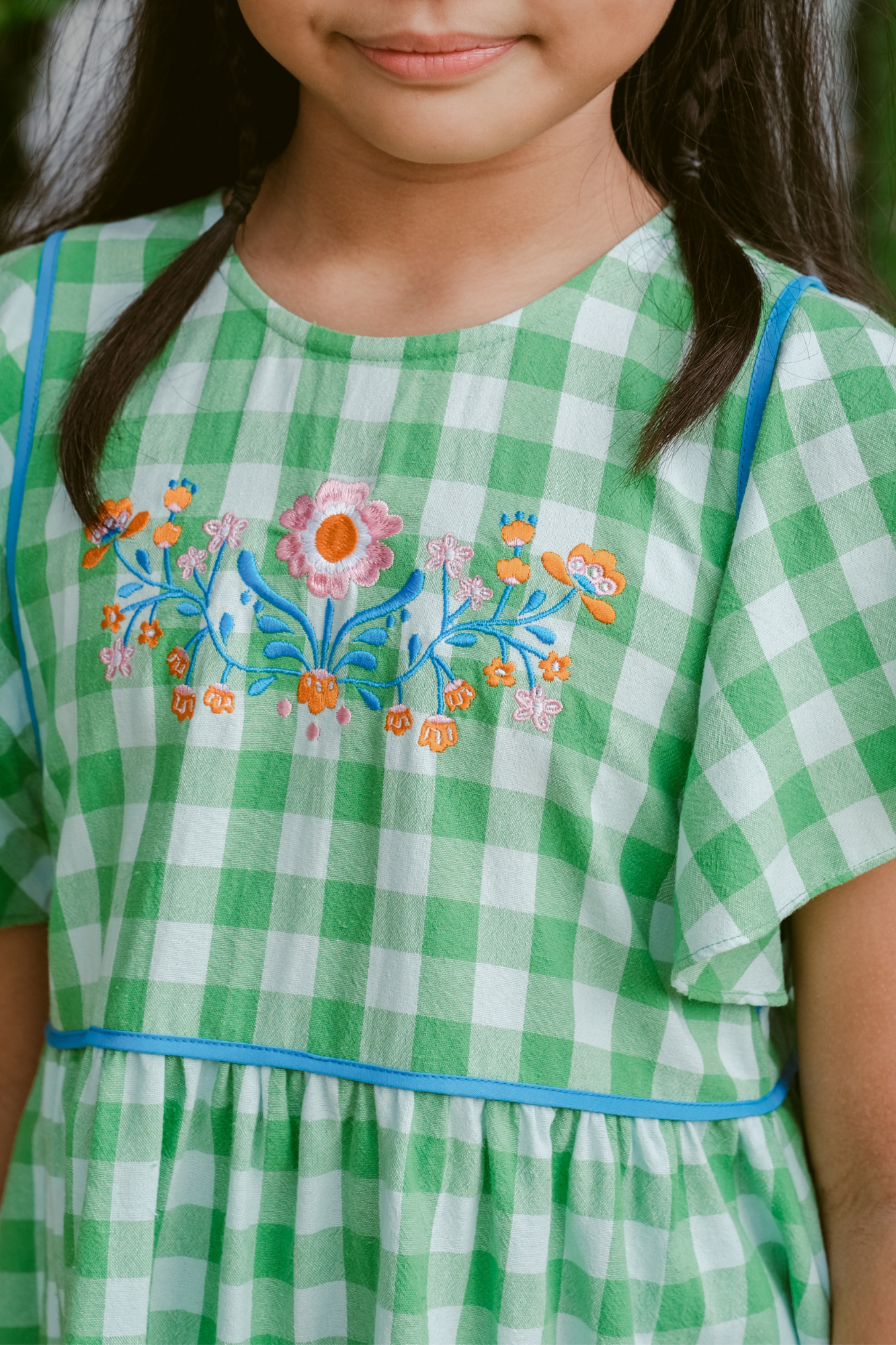 Green Check Molly Dress