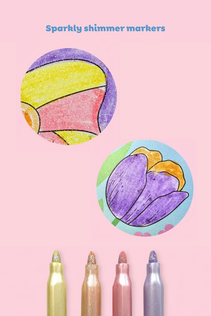 TIGER TRIBE SHIMMER COLOURING SET - LITTLE FAIRYLAND
