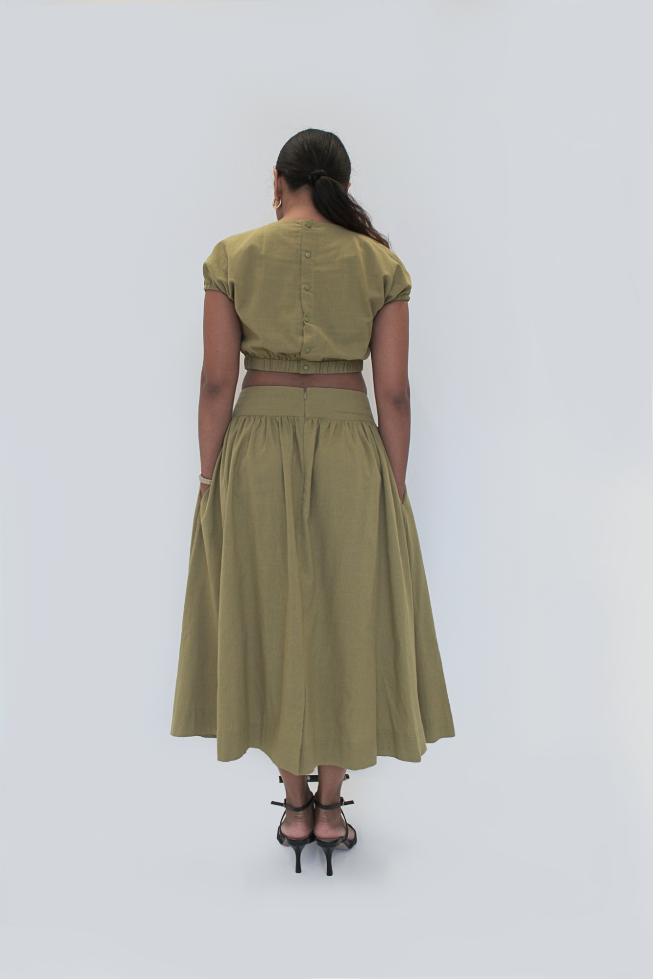 Olive Cutout Dress