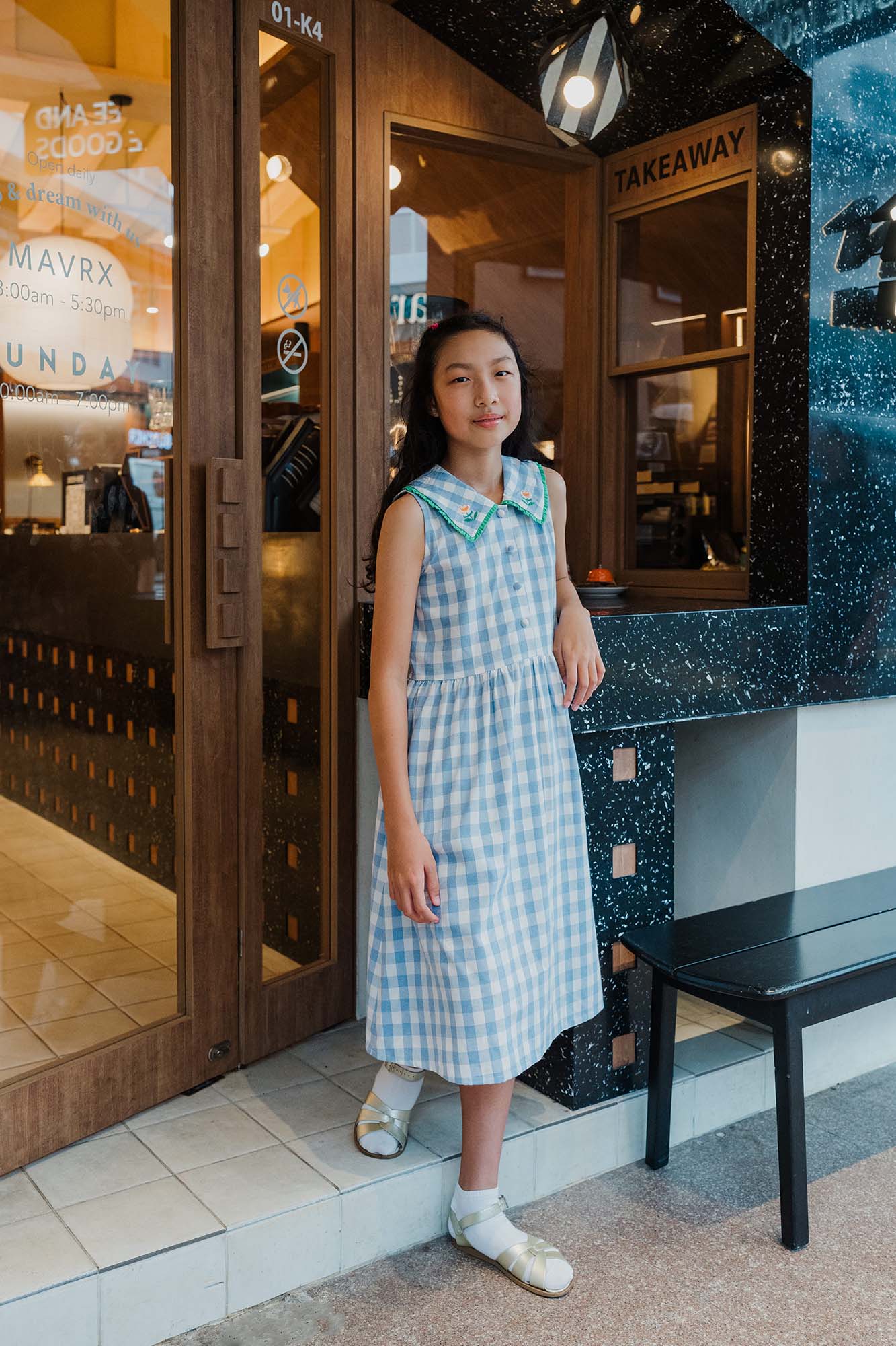 Blue Check Harper Dress