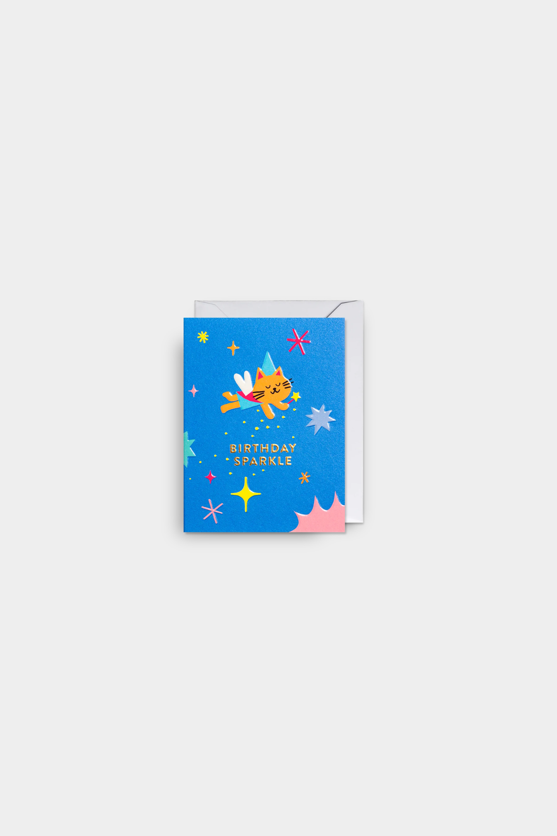Fairy Cat Sparkles Birthday Mini Card