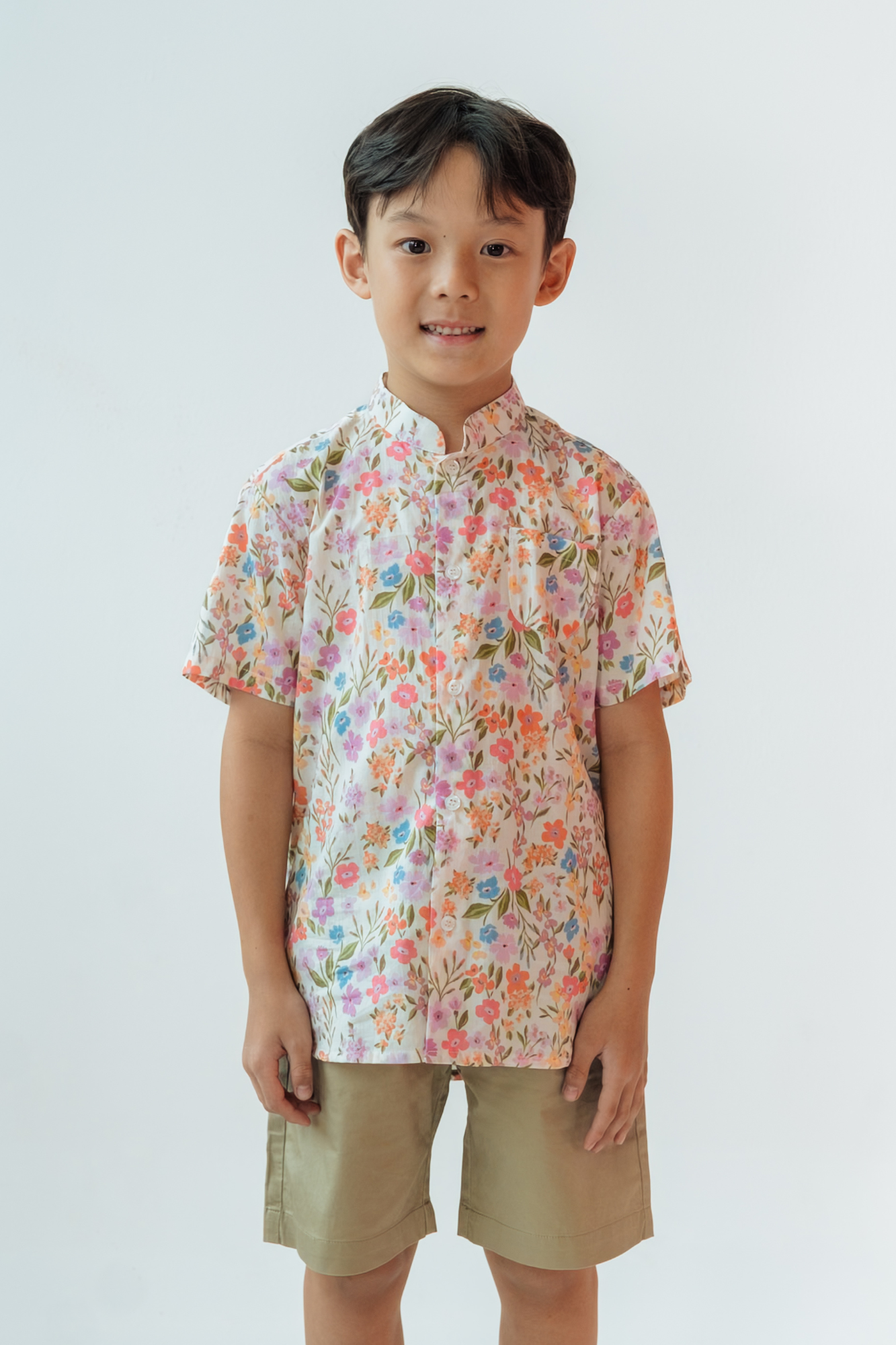 Blush Spring Mandarin Shirt