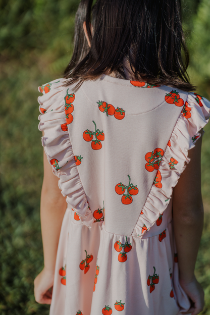 Tomato Ruffled Dress