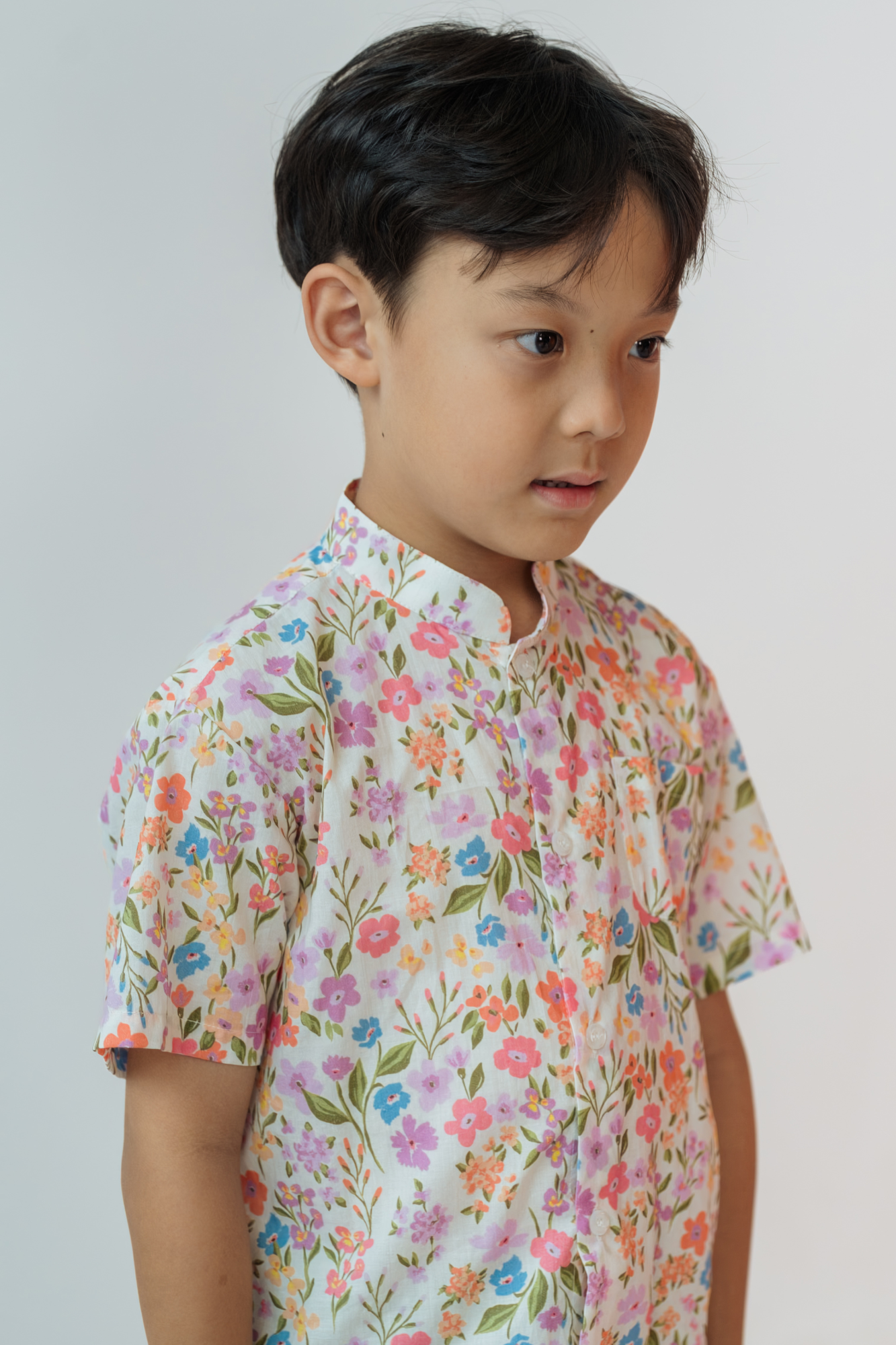 Blush Spring Mandarin Shirt