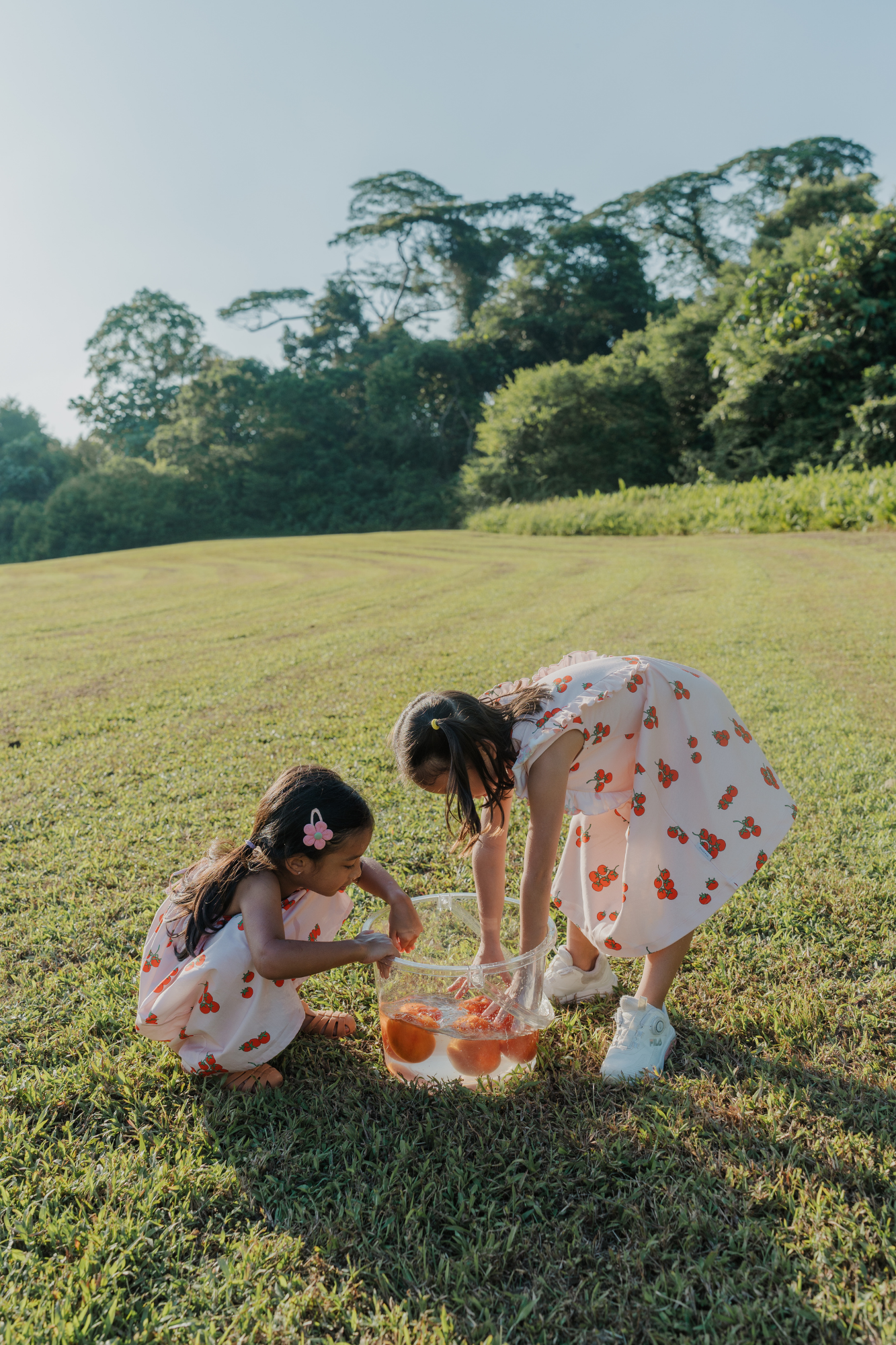 Tomato Ruffled Dress