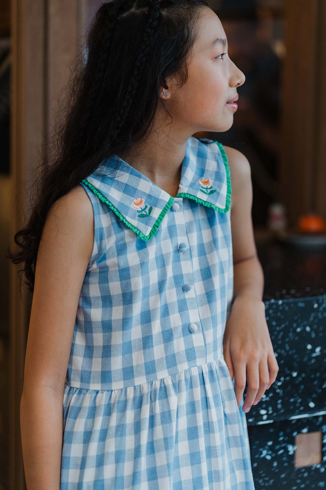 Blue Check Harper Dress