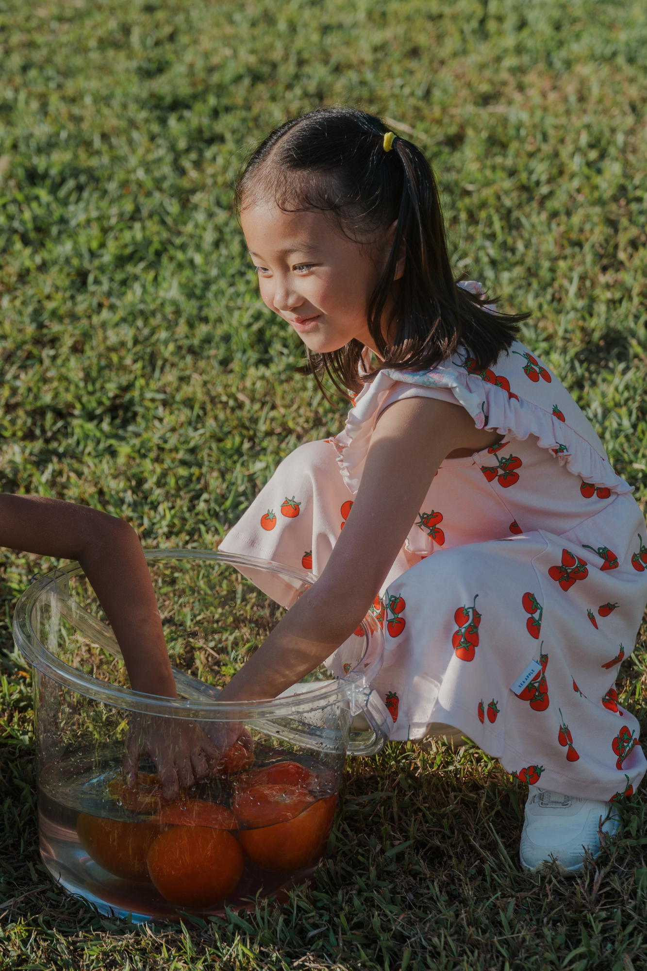Tomato Ruffled Dress