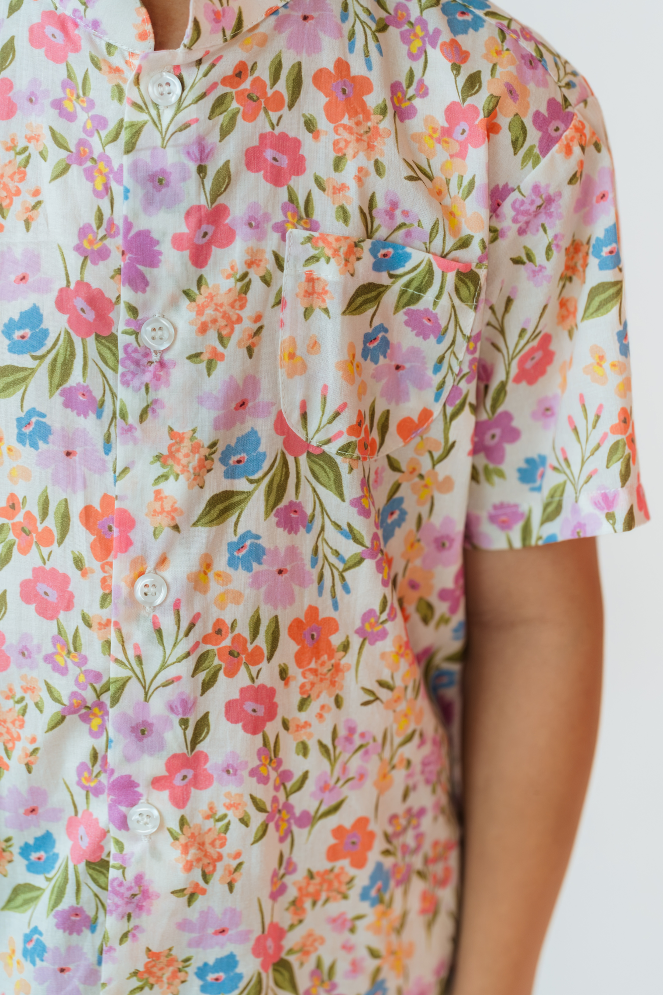 Blush Spring Mandarin Shirt