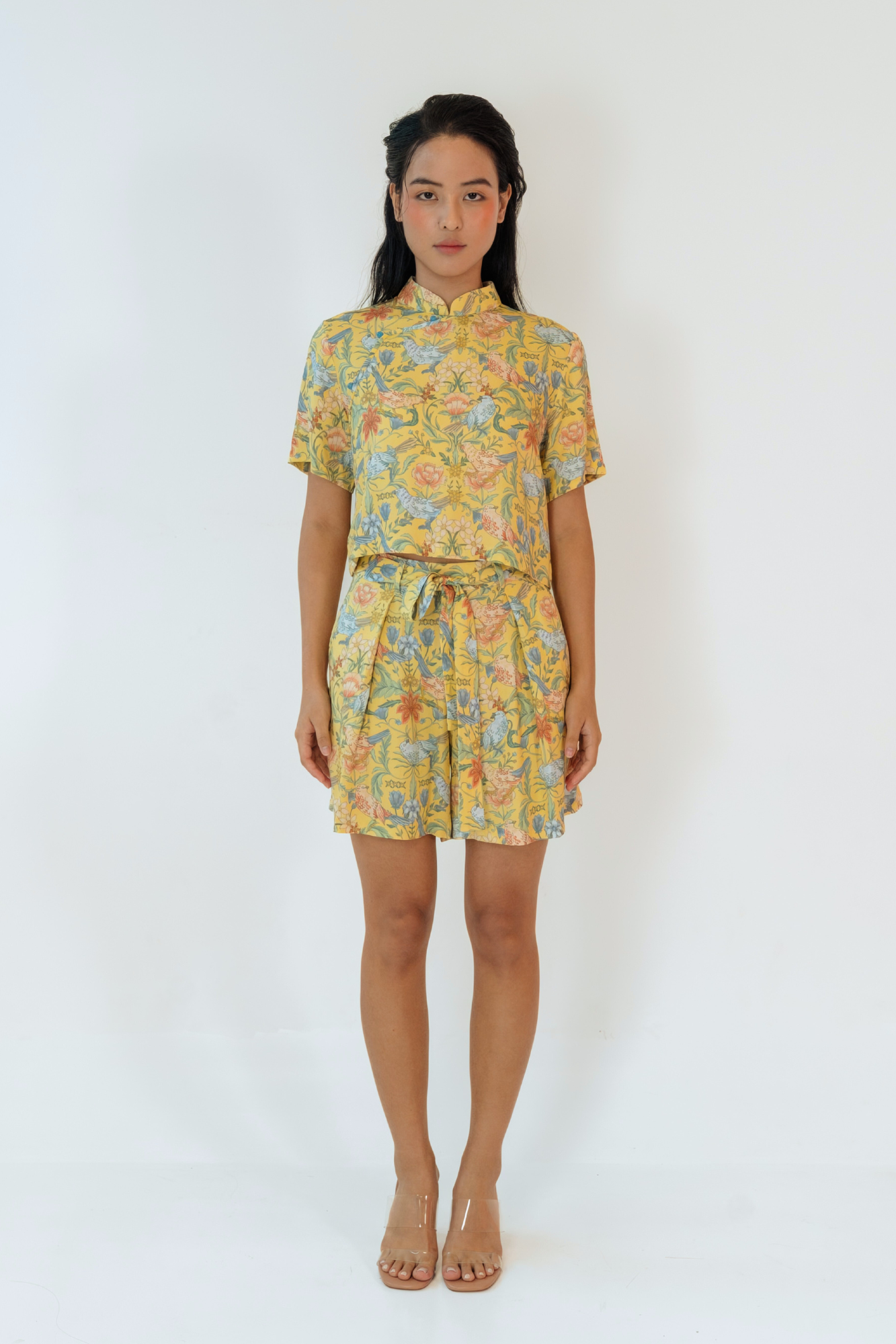 Canary Song Pleated Shorts