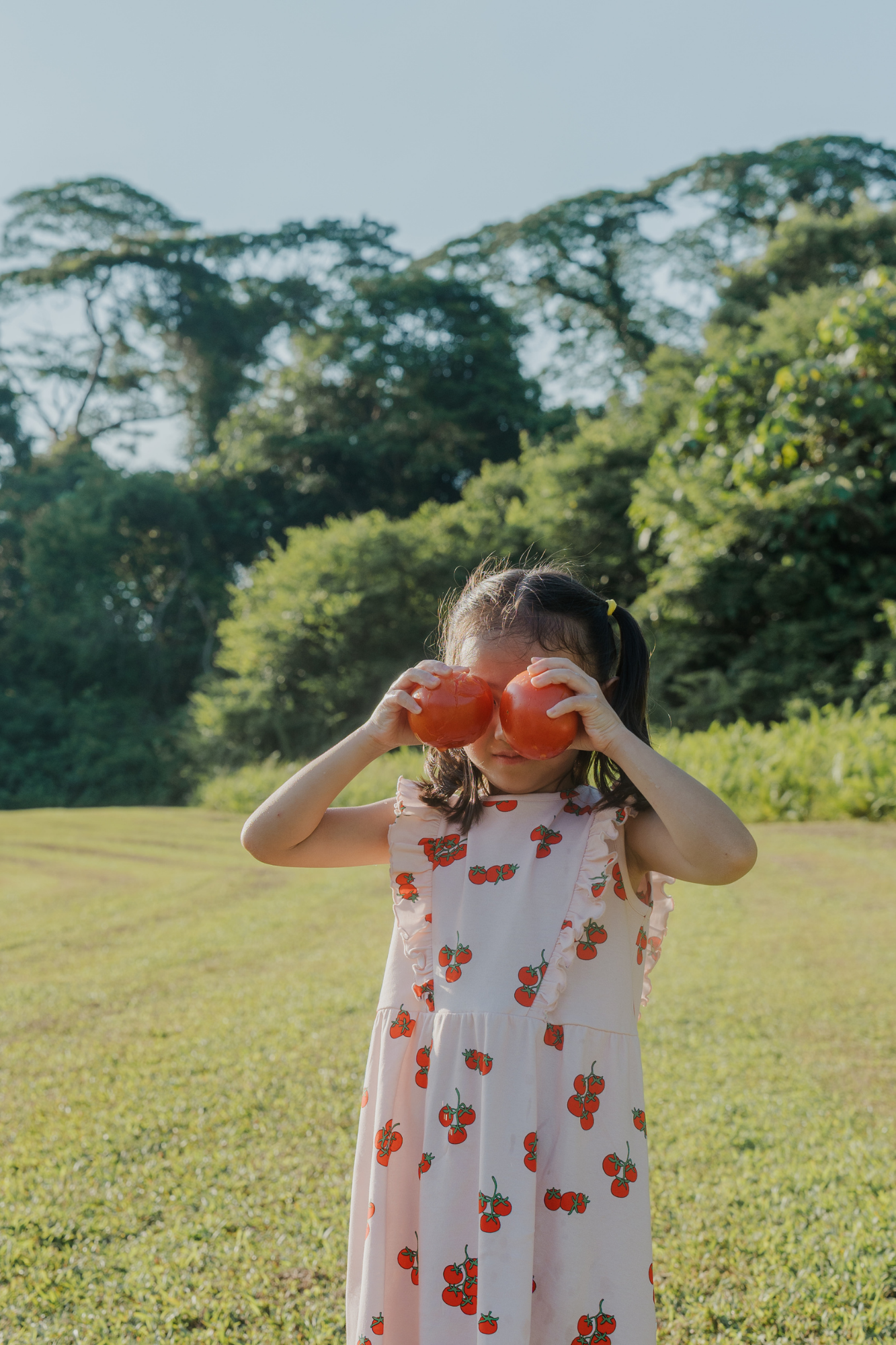 Tomato Ruffled Dress